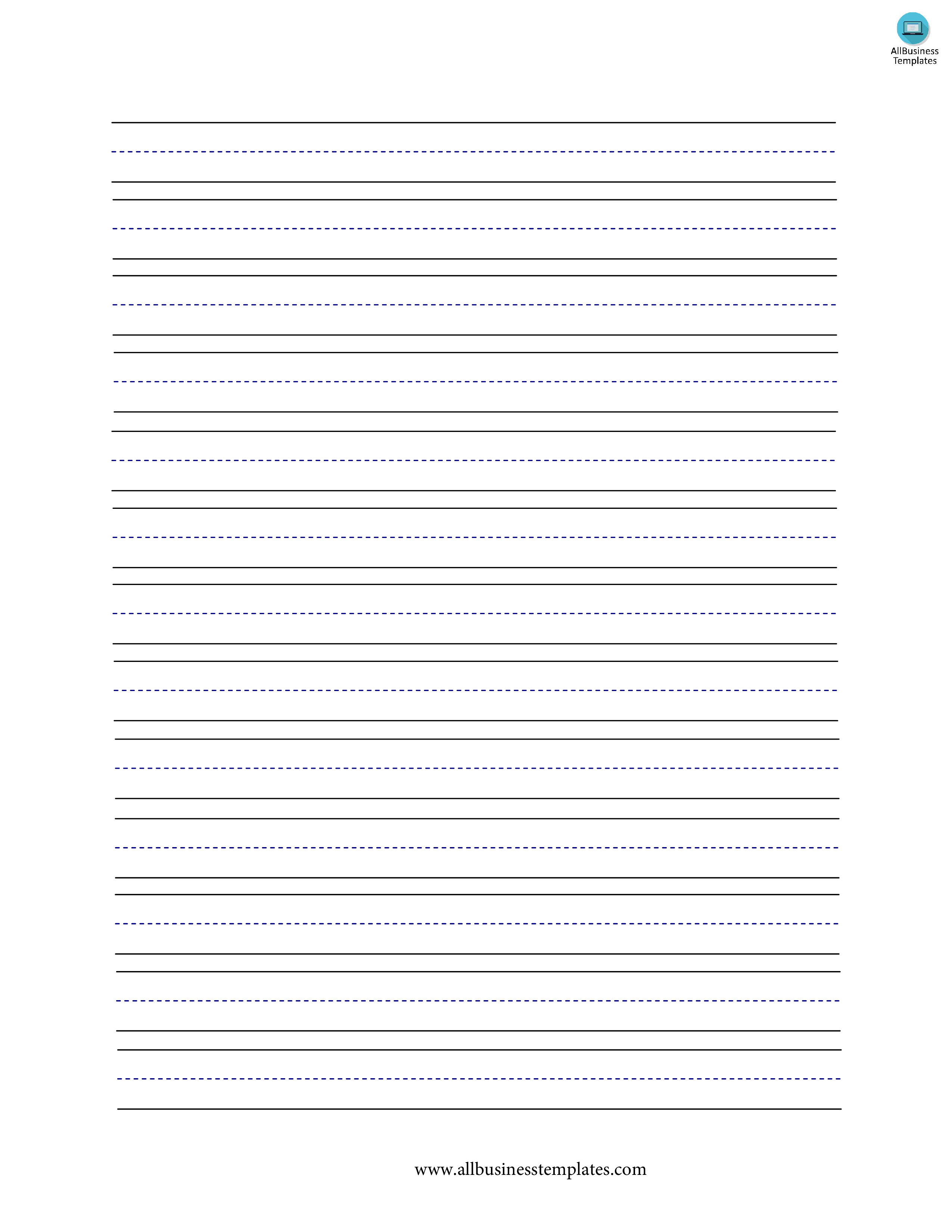 handwriting paper medium lines voorbeeld afbeelding 