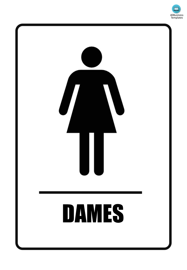 Dames Toilet Bordje main image