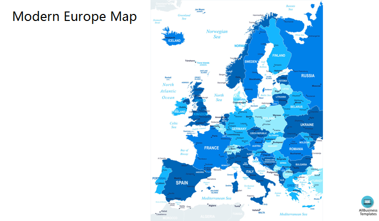 modern europe map outline modèles