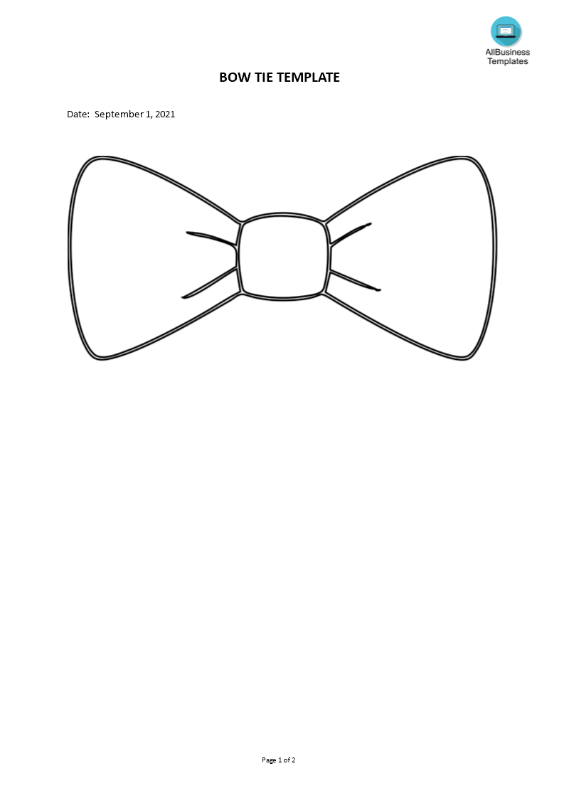 bow tie template template
