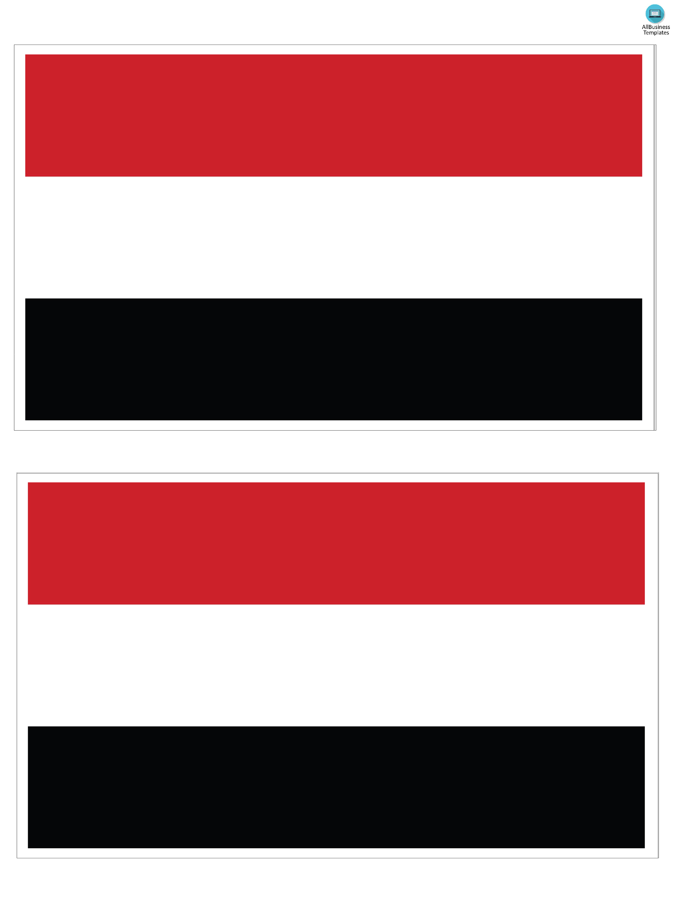 Yemen printable flag 模板