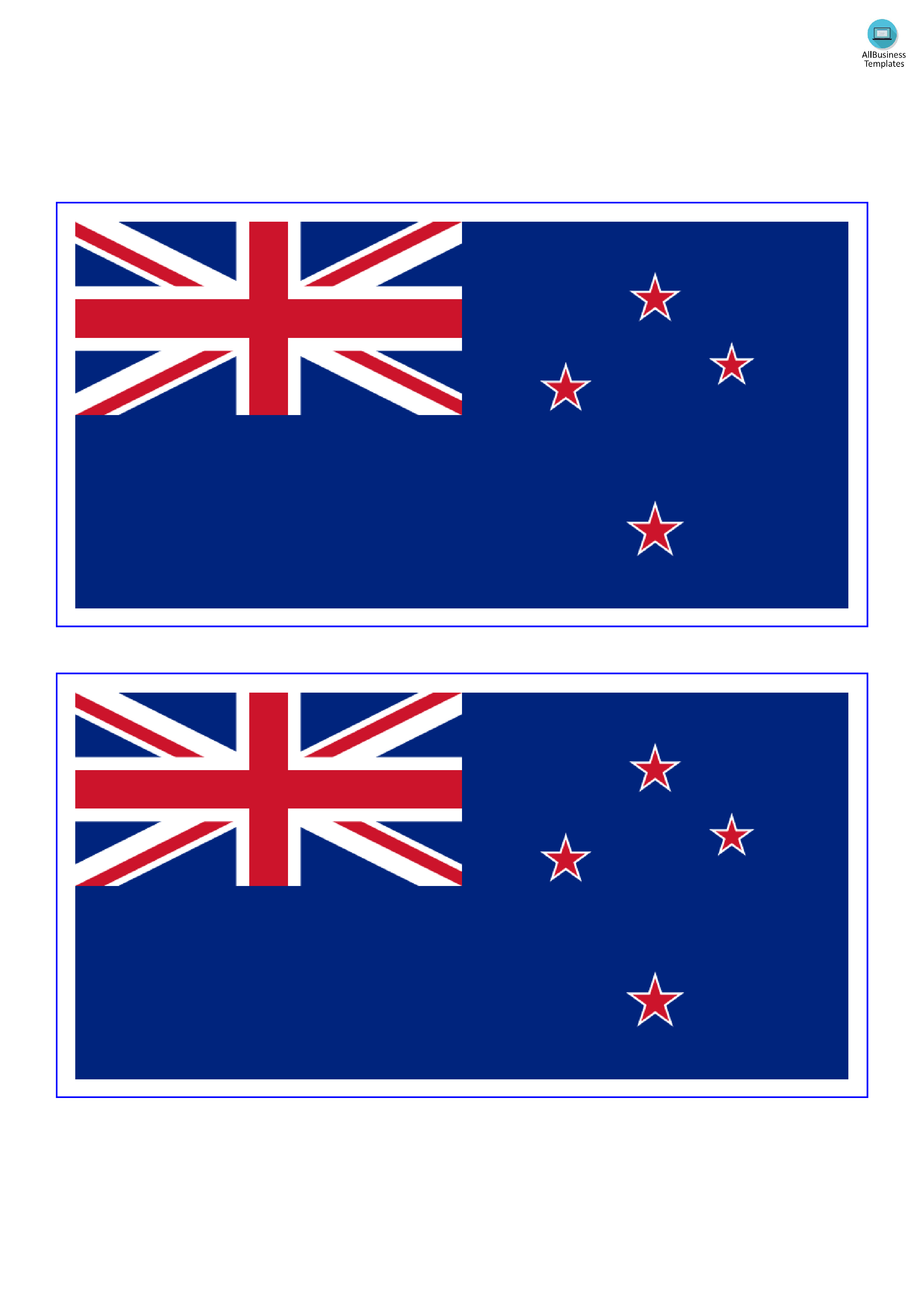 new zealand flag template