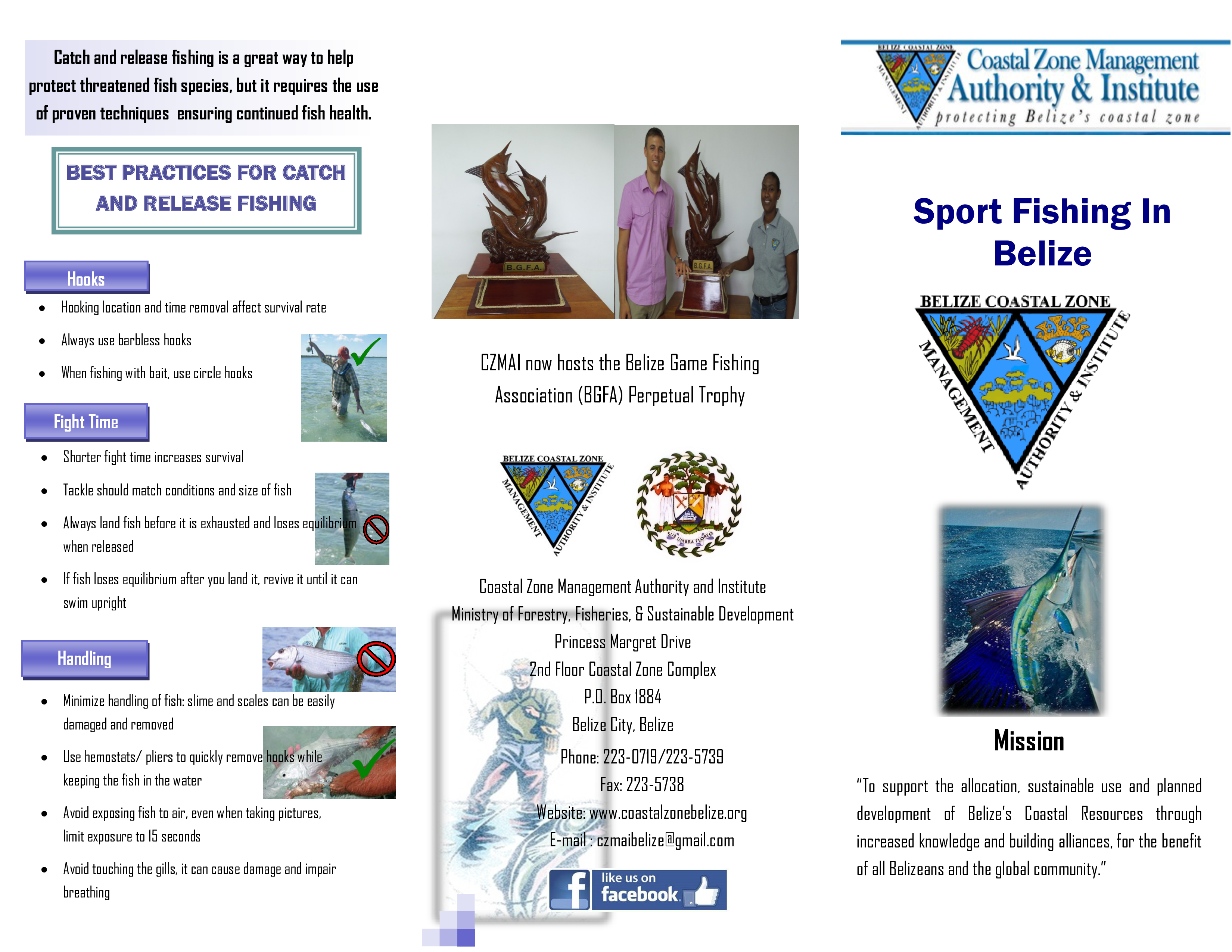 sport fishing brochure voorbeeld afbeelding 