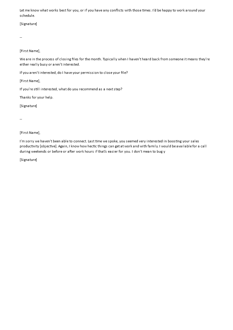email follow-up structure