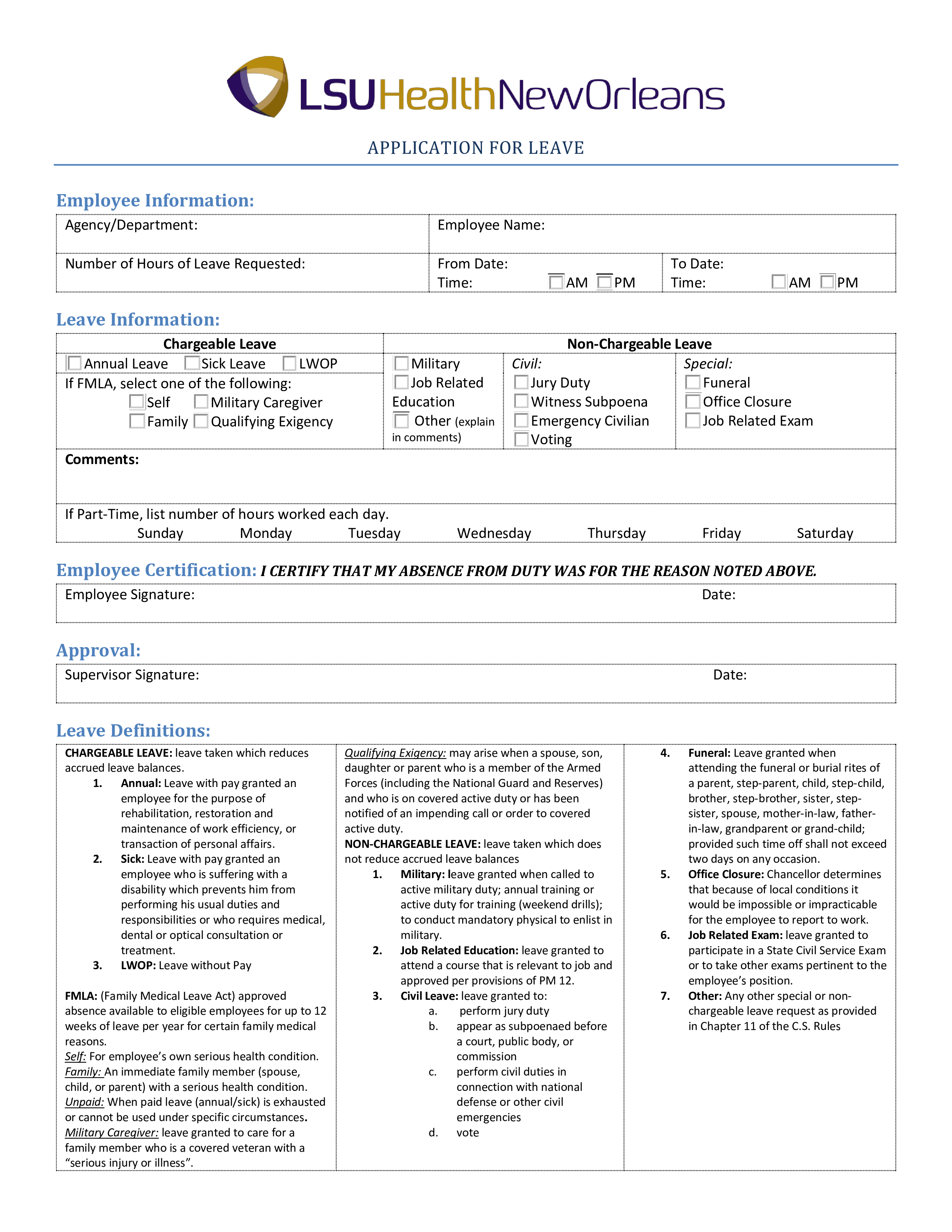 Job Leave Application Form main image