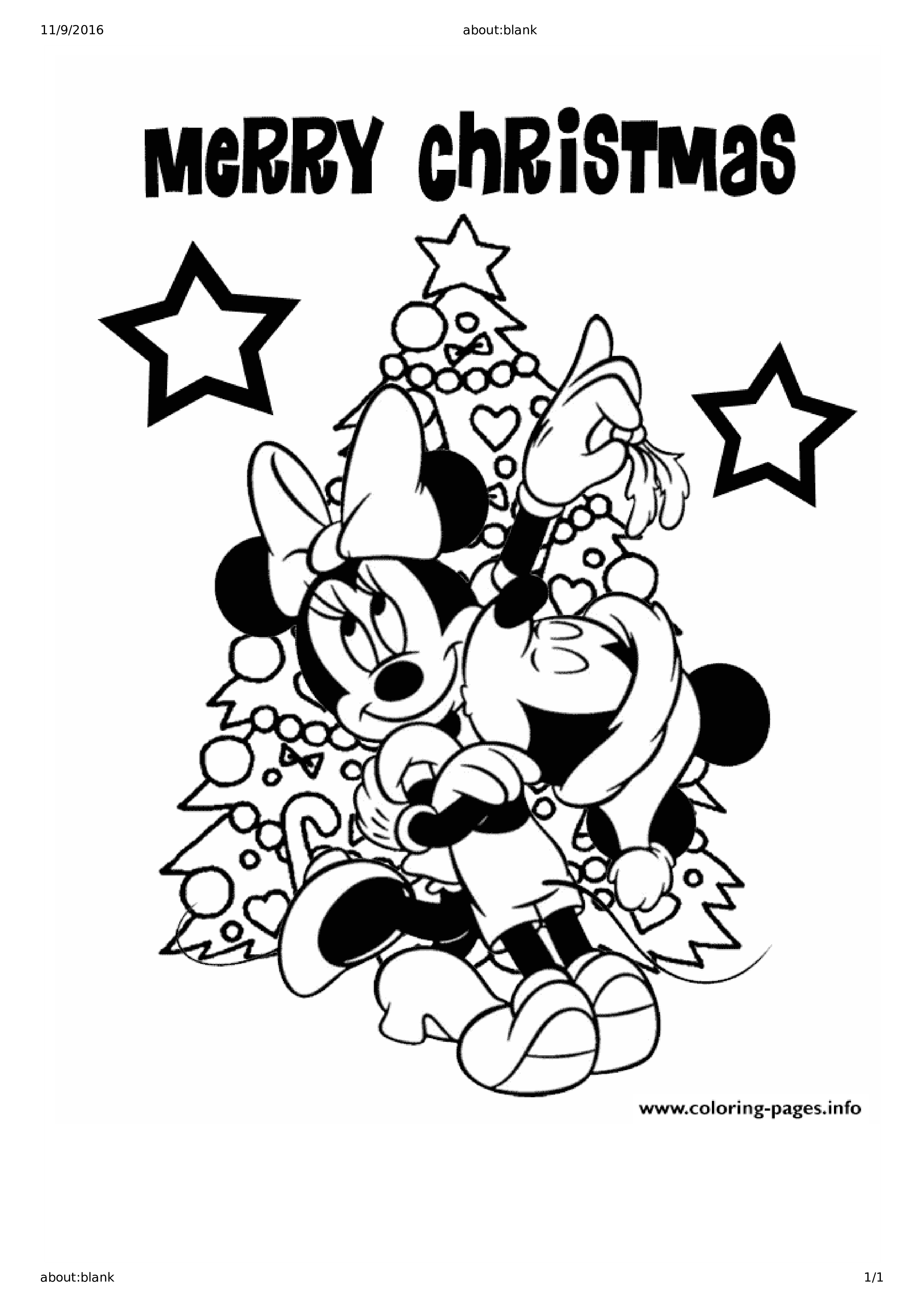 Disney Christmas Coloring Page main image