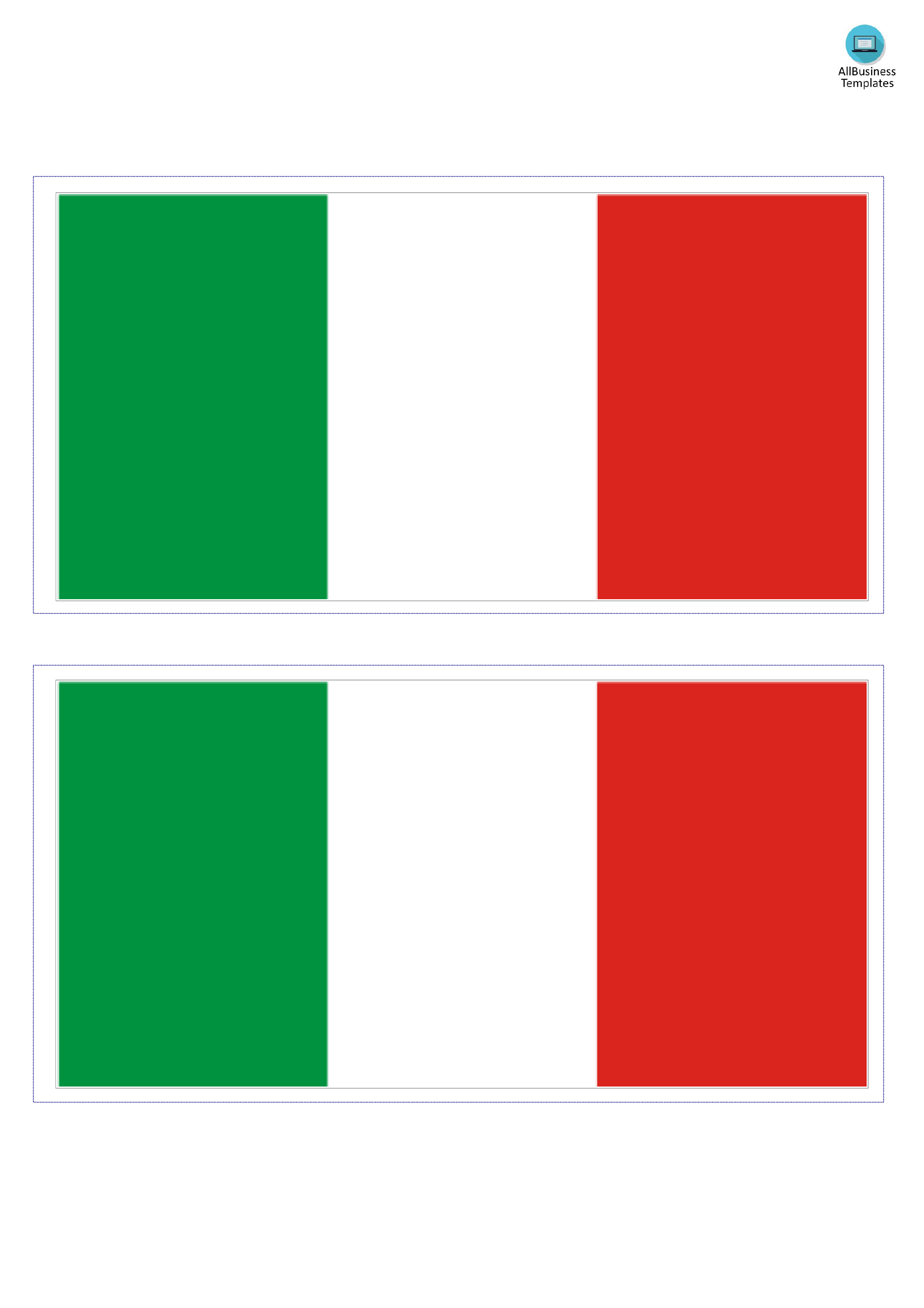 italy flag template