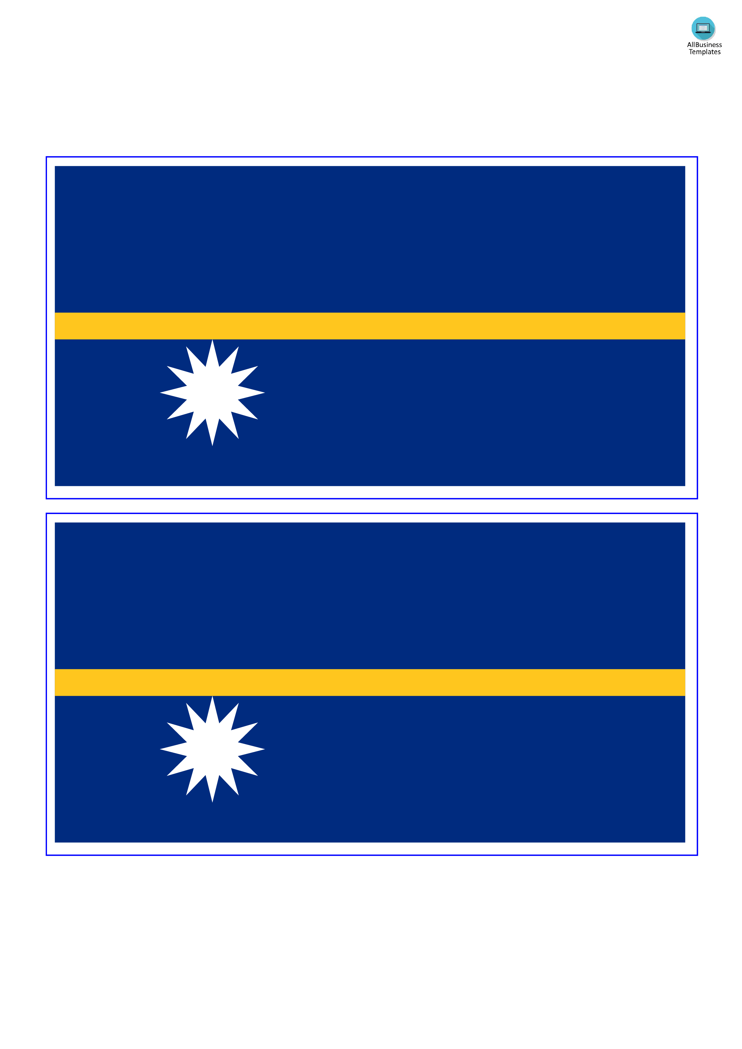 Nauru Flag 模板