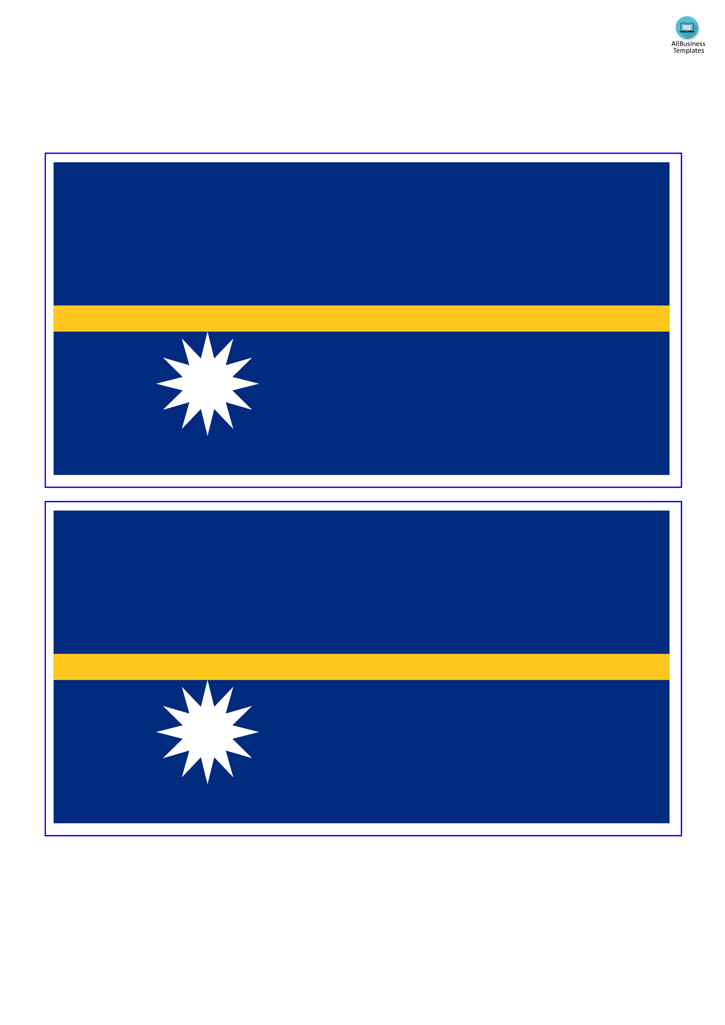 nauru flag template