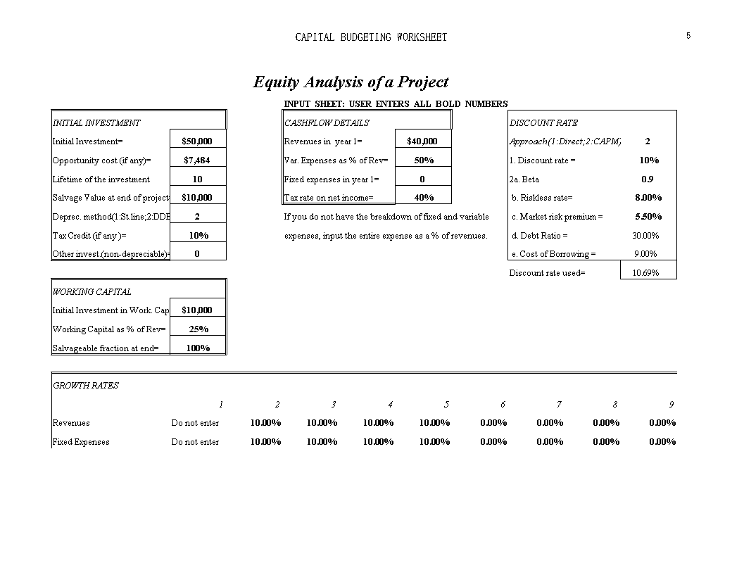 Equity Analysis Of Project 模板