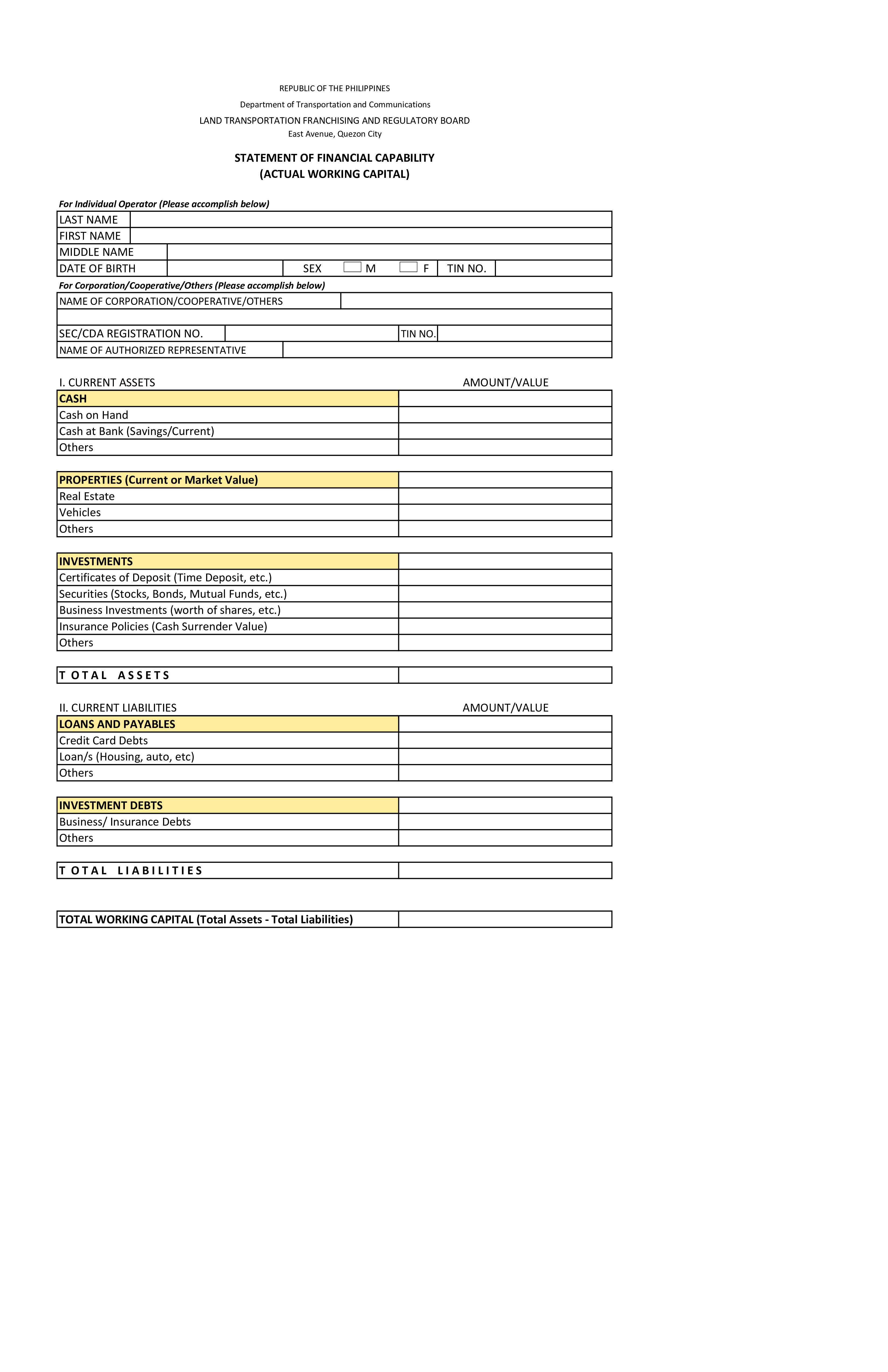 Financial Capability Statement main image