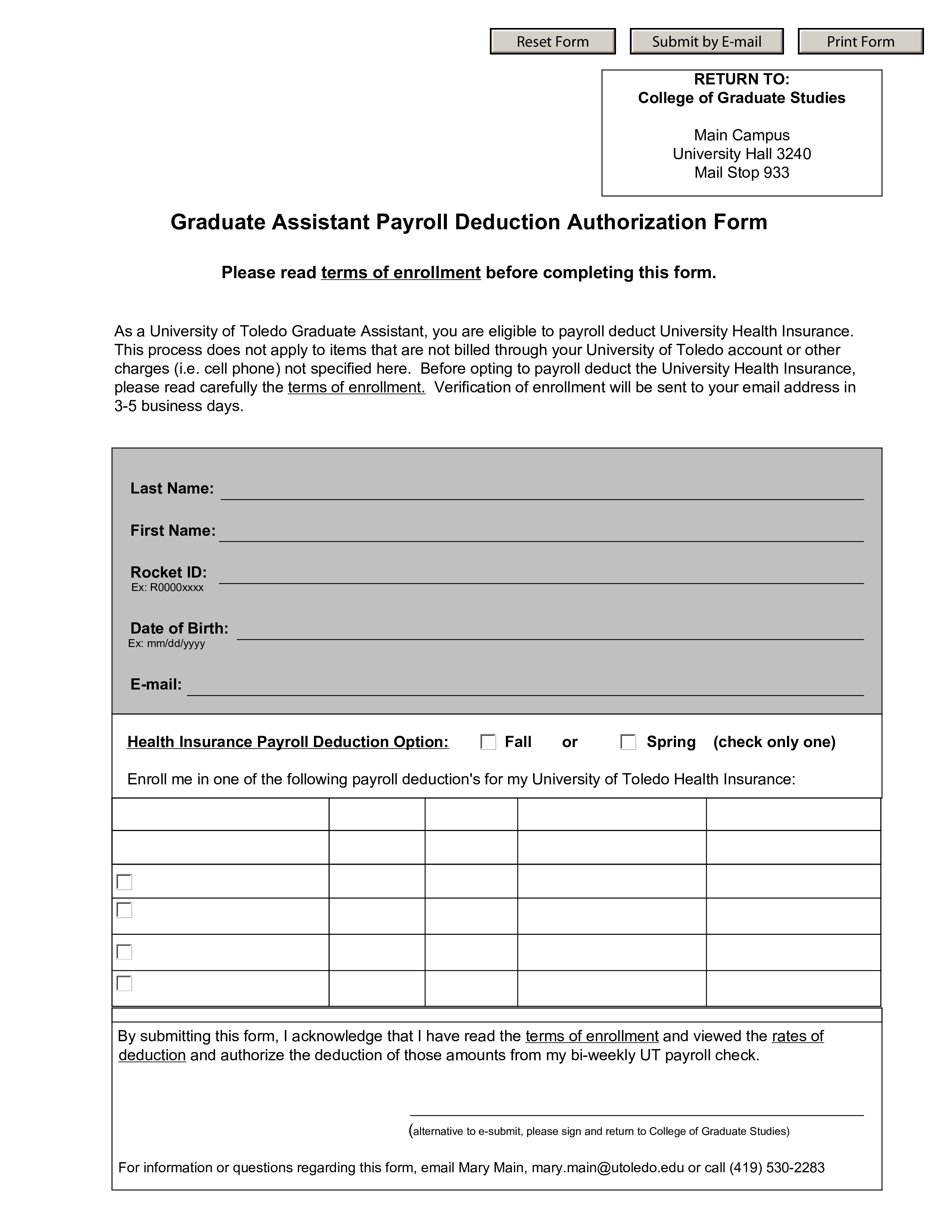 assistant payroll deduction form plantilla imagen principal