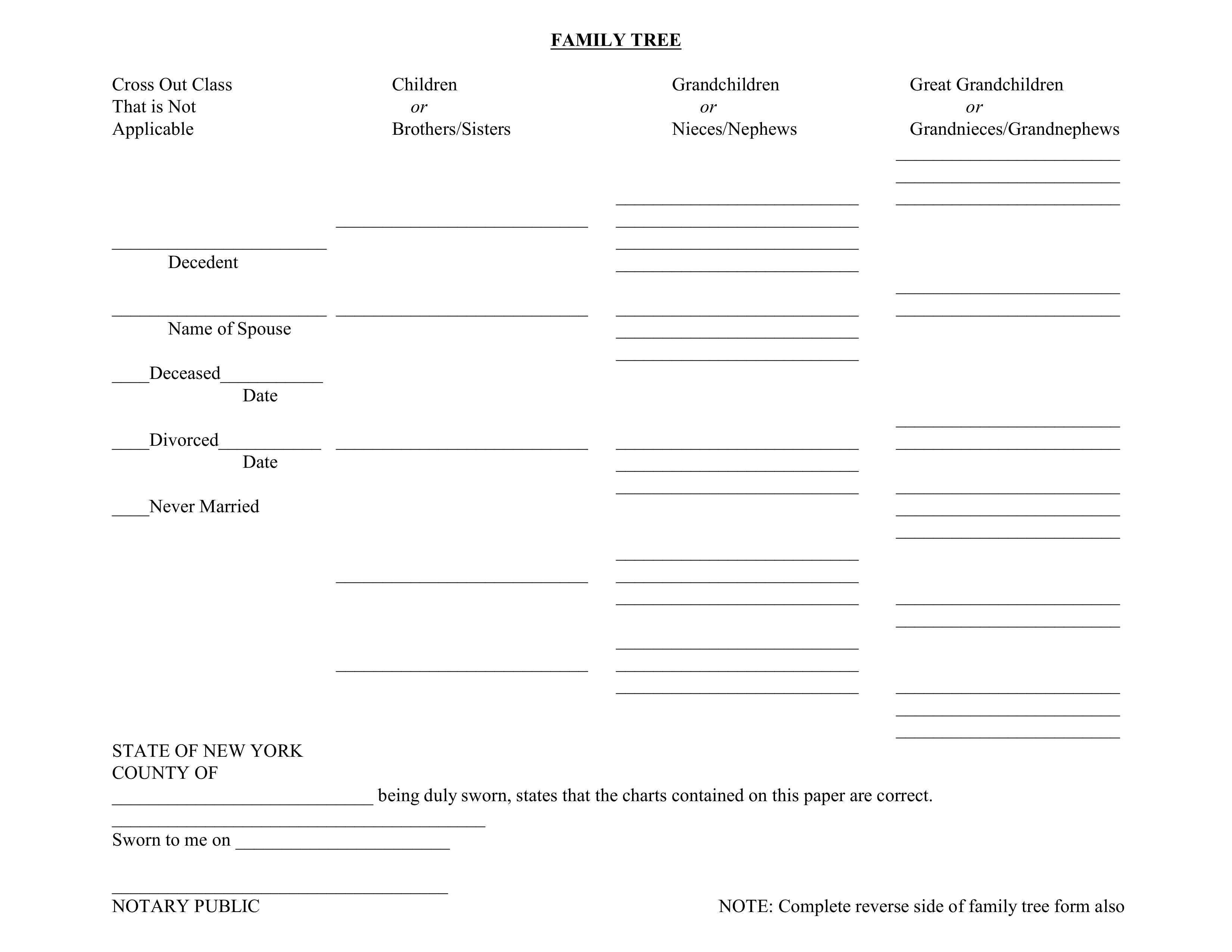 official family tree Hauptschablonenbild