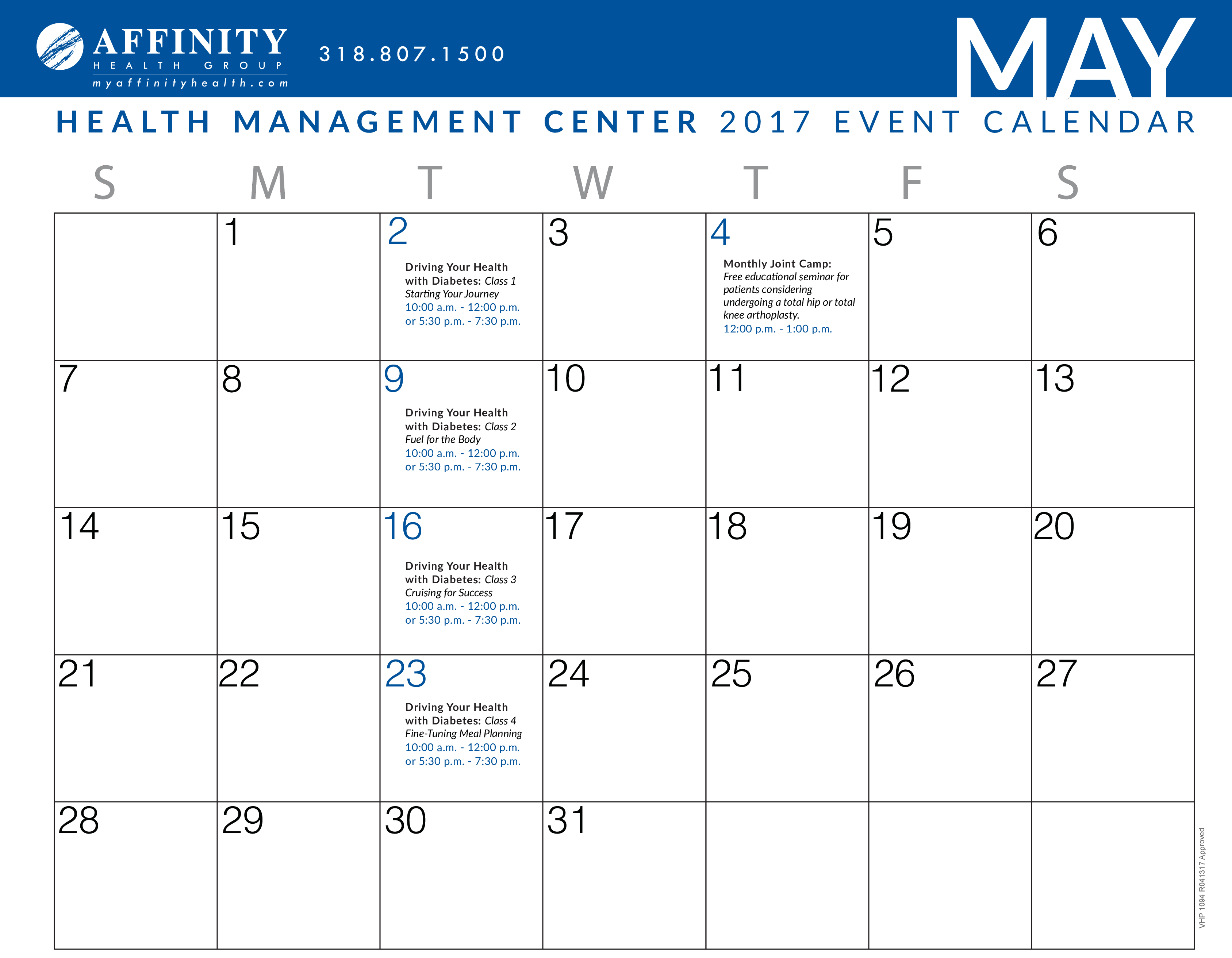 event management calendar template