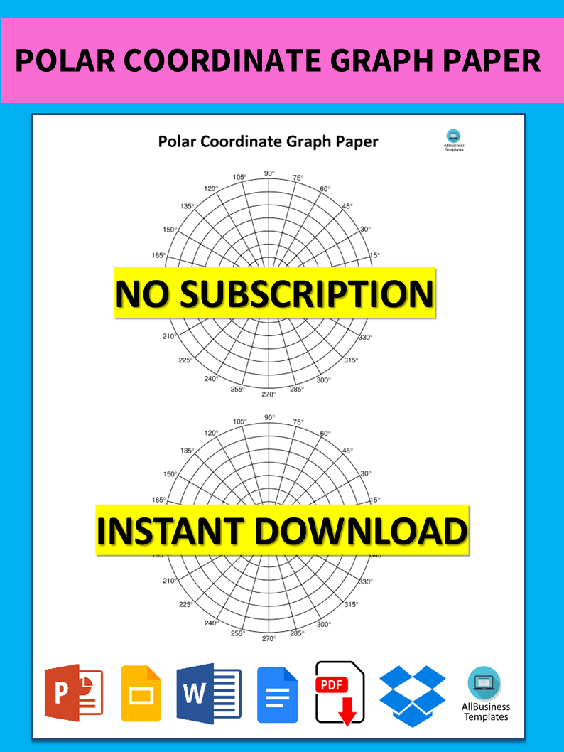 polar coordinate graph paper template