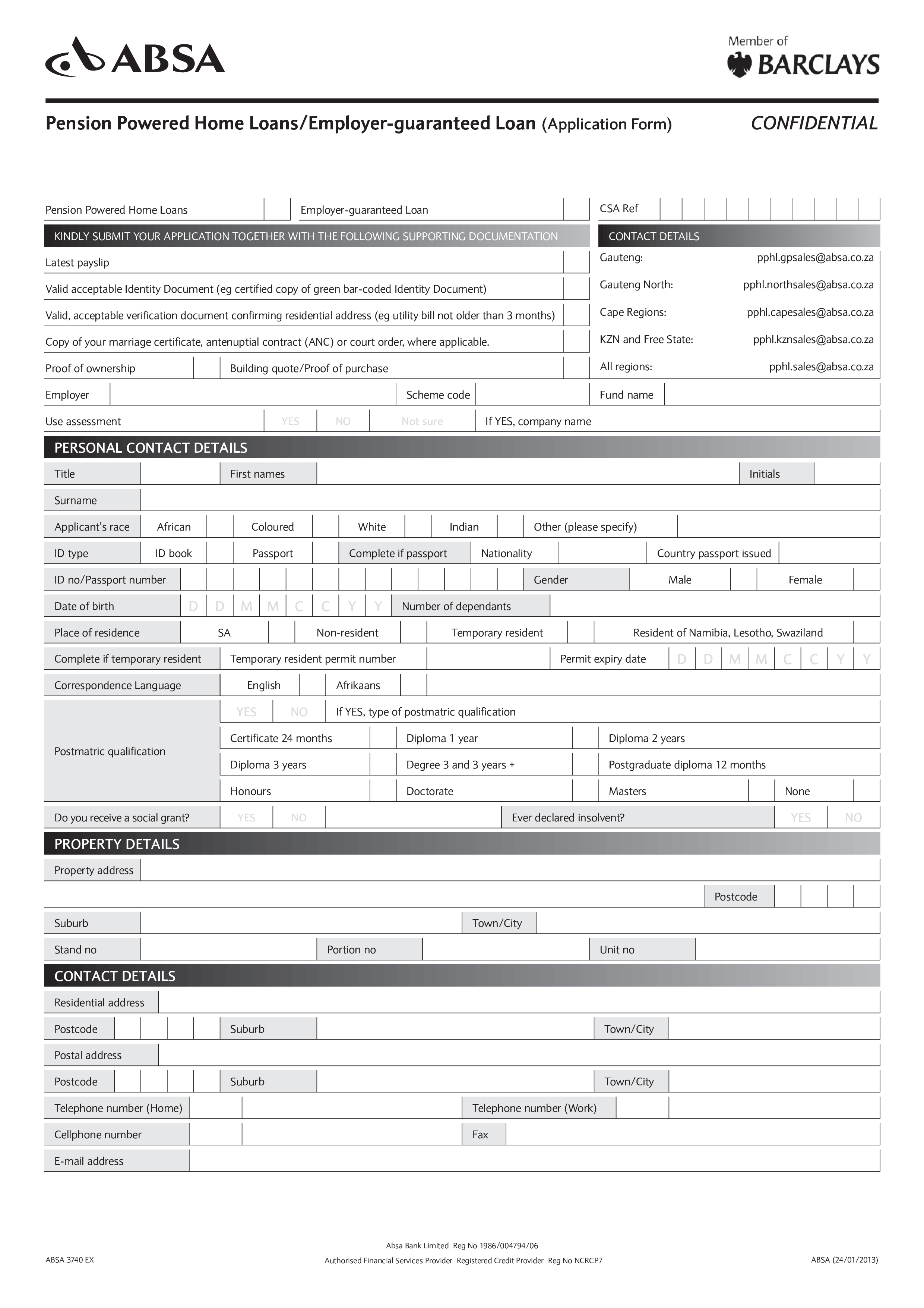 pension powered home loan application form voorbeeld afbeelding 