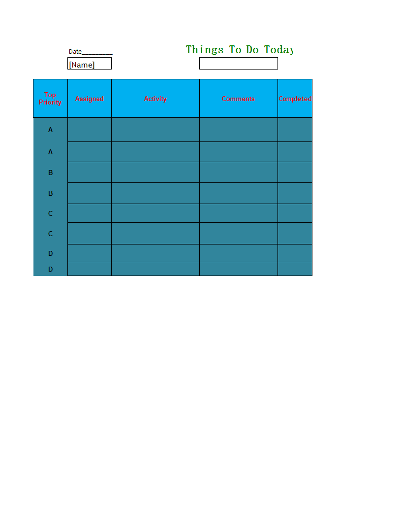 checklist template in excel Hauptschablonenbild