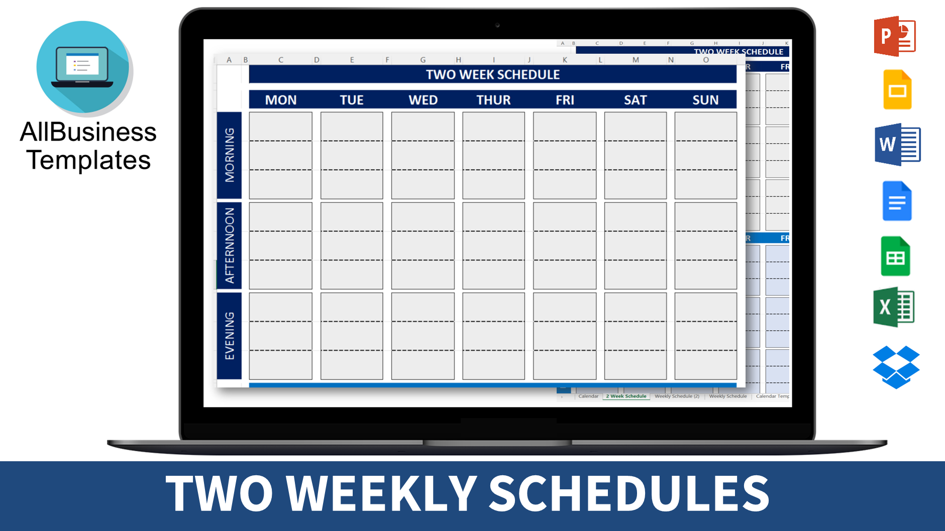 Week Schedule Calendar 模板