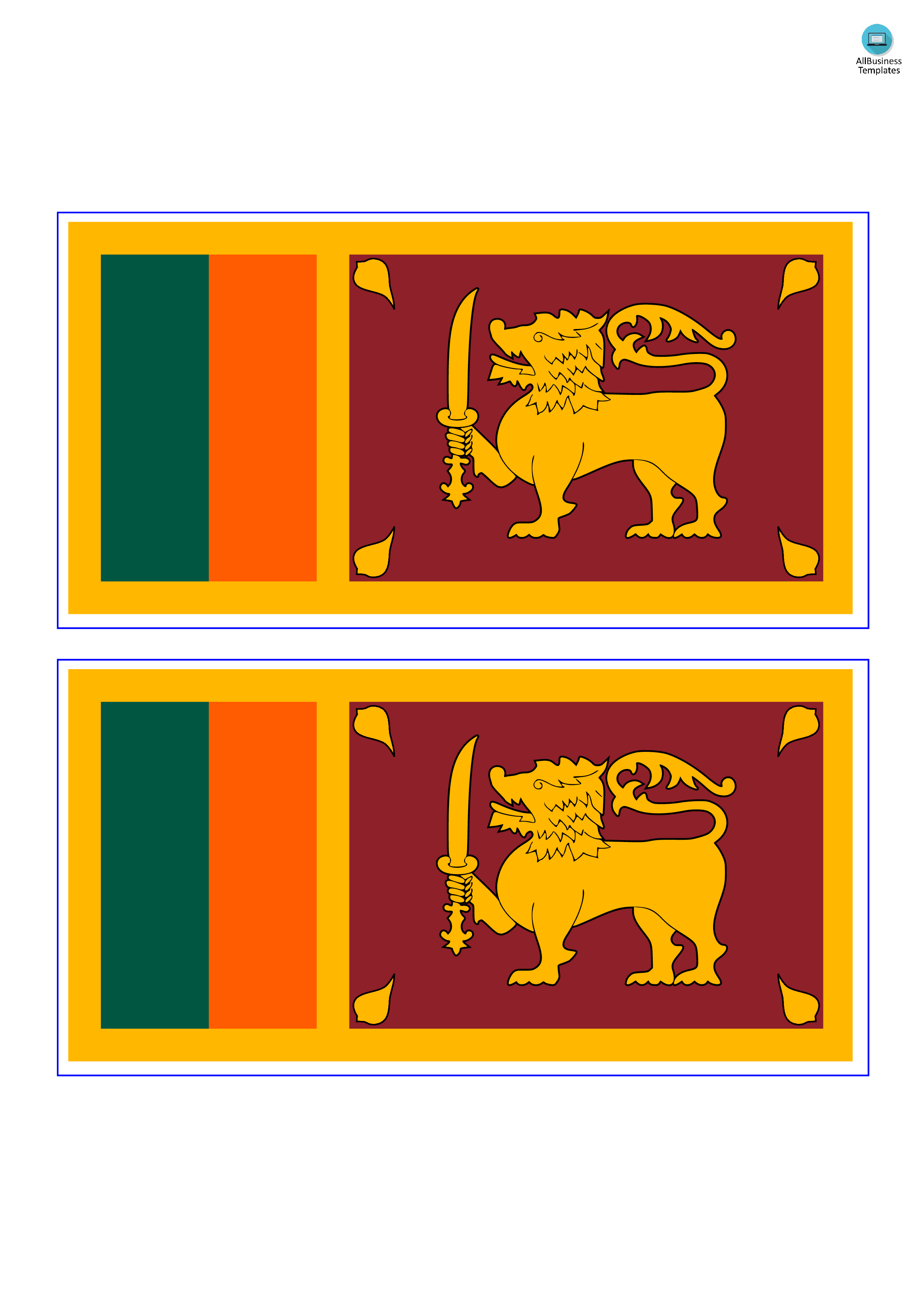 sri lanka flag template