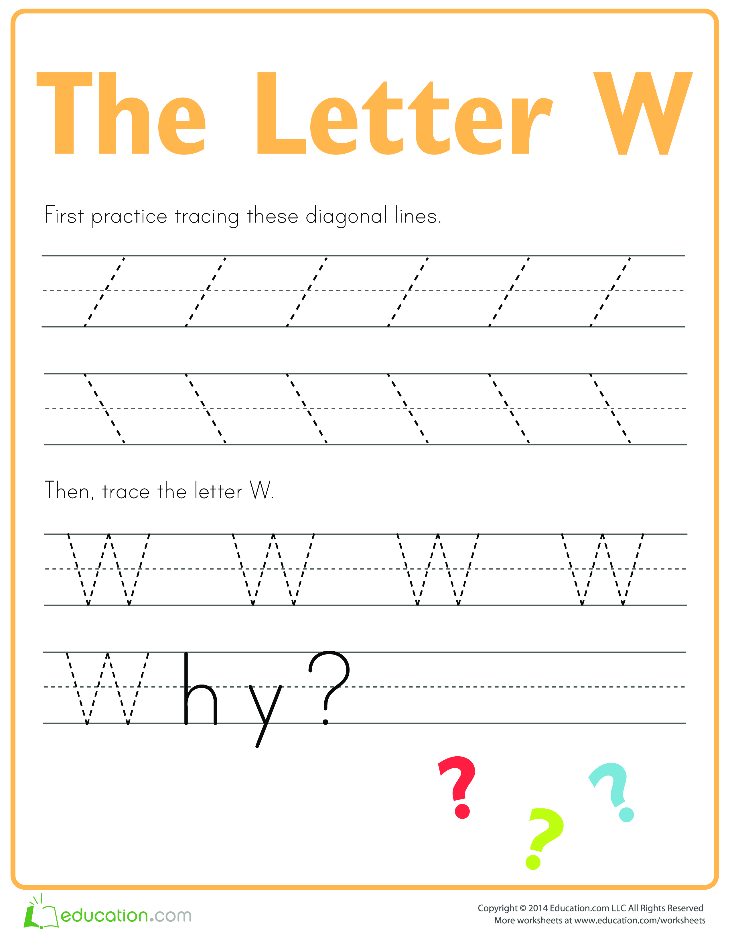 Learn to write letter W main image