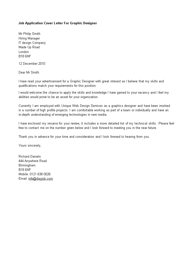 Letter For Apply Job from www.allbusinesstemplates.com