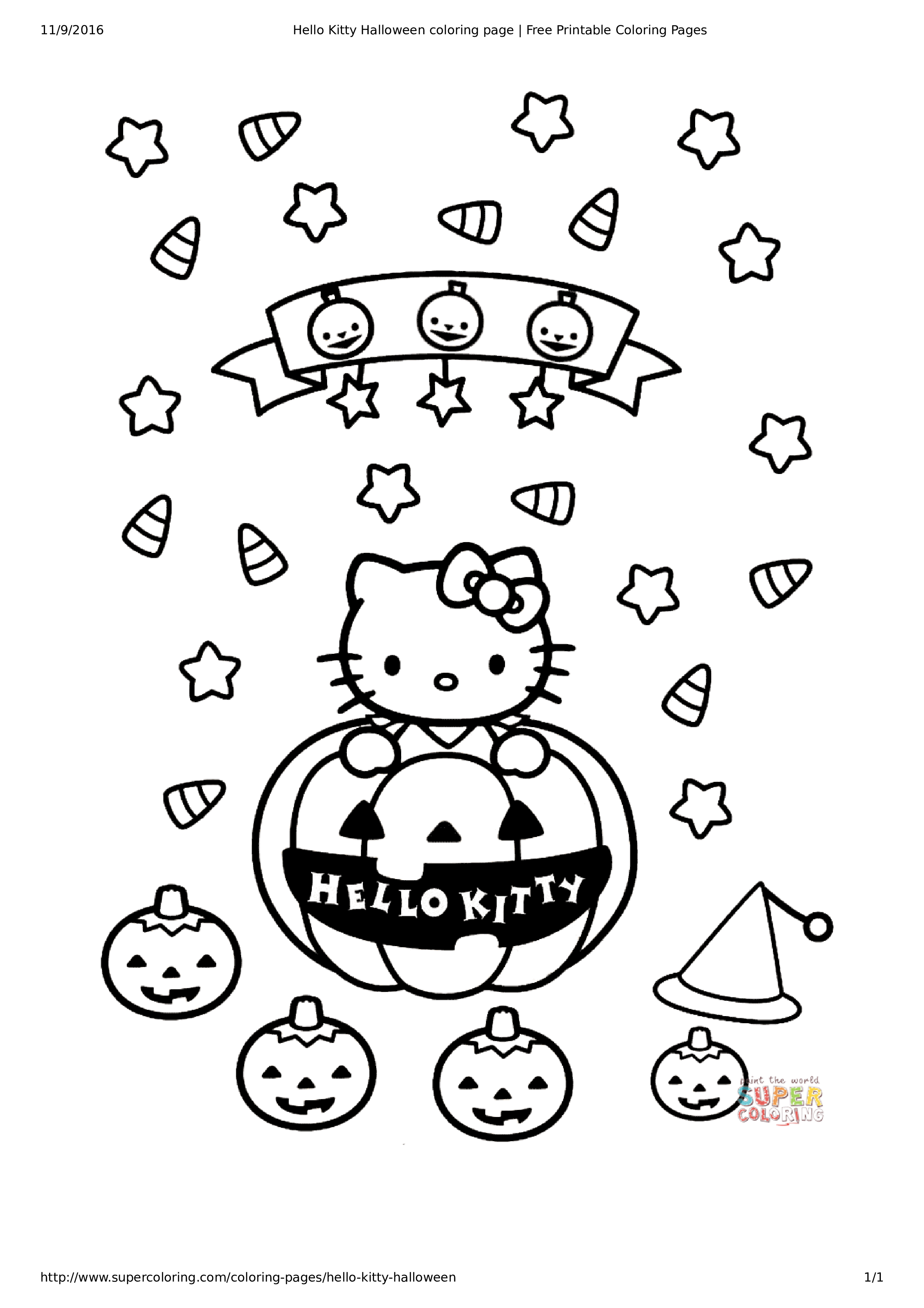 hello kitty christmas coloring page plantilla imagen principal