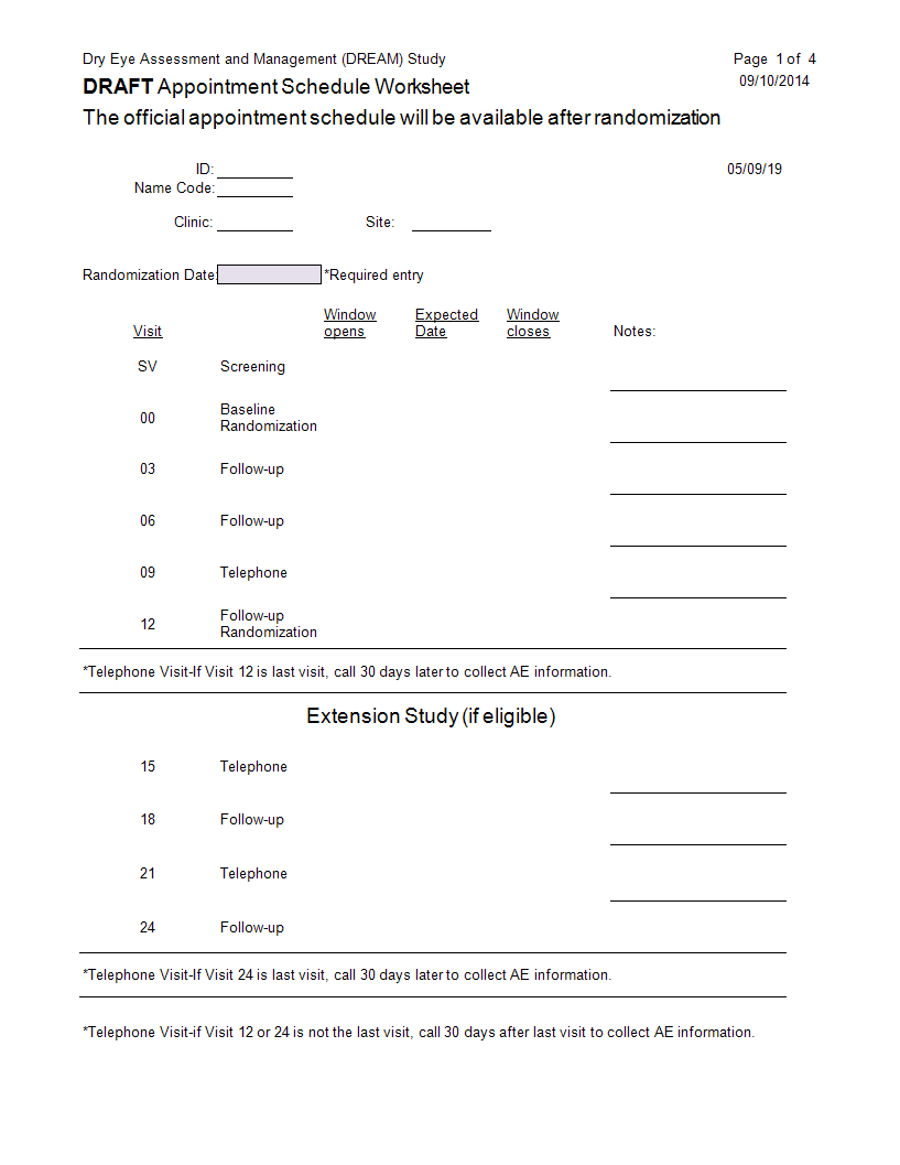 Appointment scheduling template Excel main image