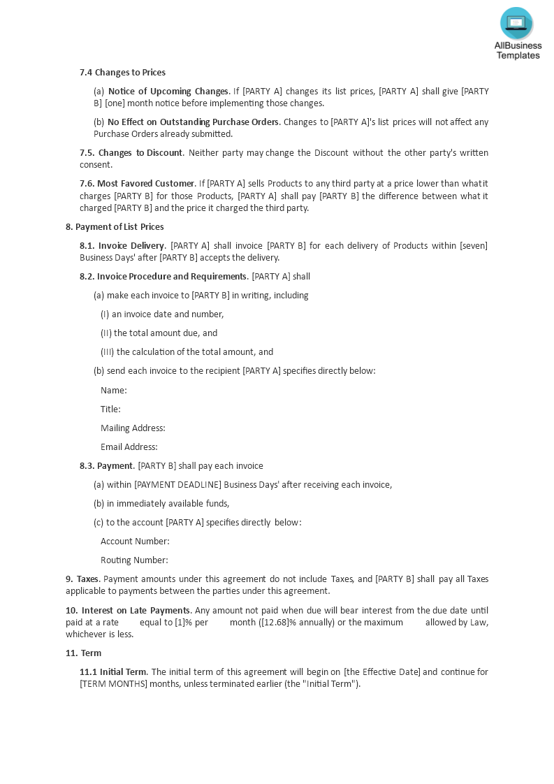 Reseller Agreement - Premium Schablone Regarding Invoice Discounting Agreement Template