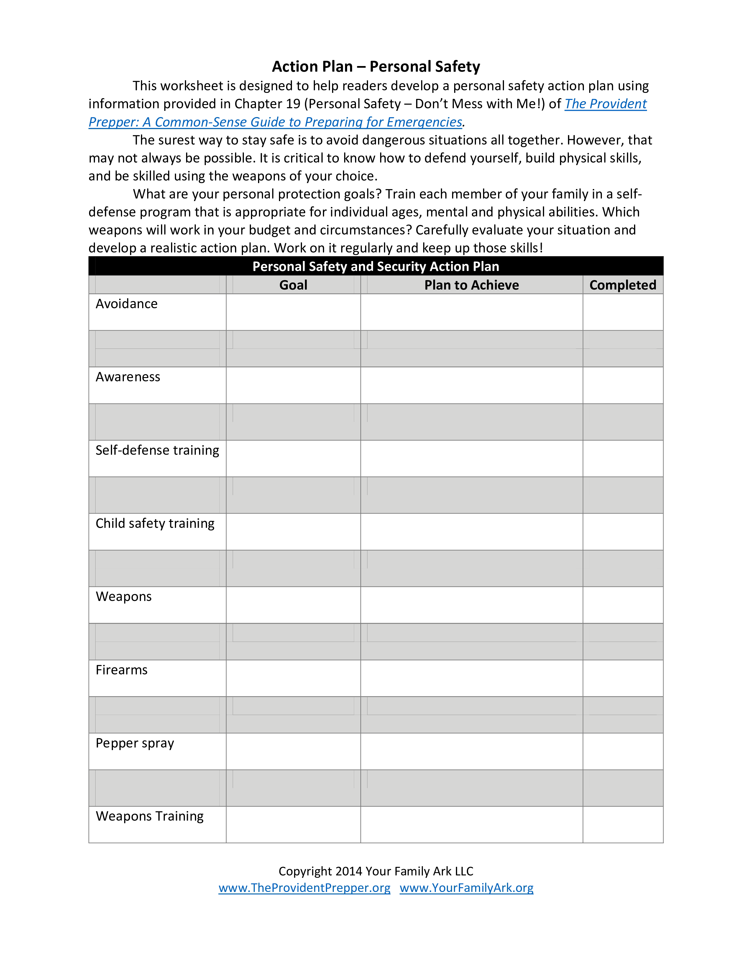 personal safety action plan plantilla imagen principal