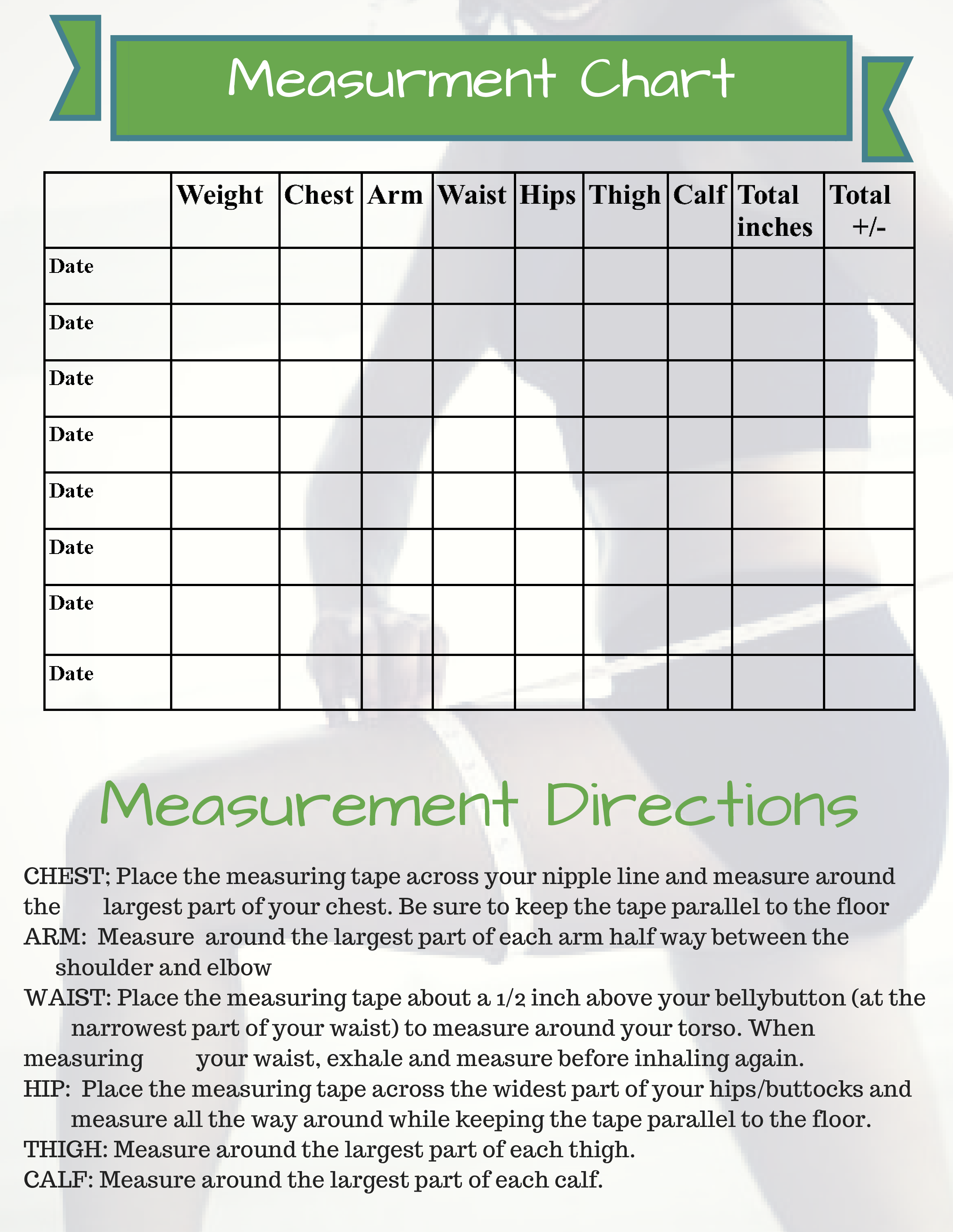 fitness measurement Hauptschablonenbild