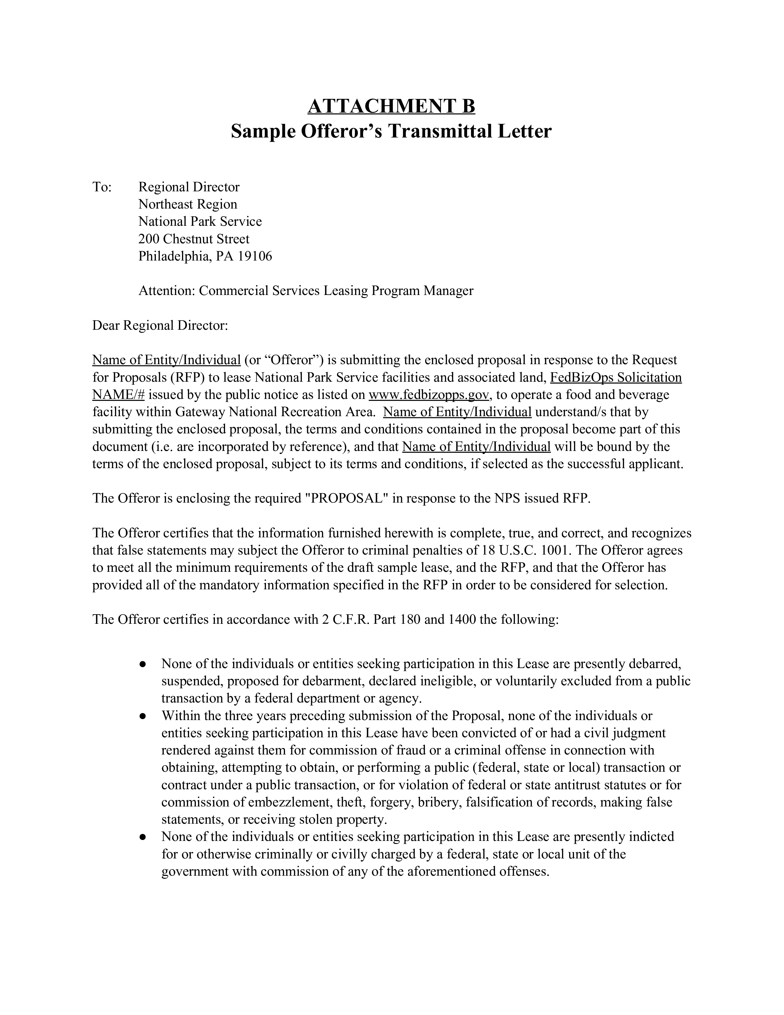 Kostenloses Lease Transmittal Letter