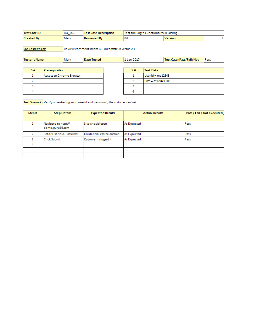 test case spreadsheet template voorbeeld afbeelding 