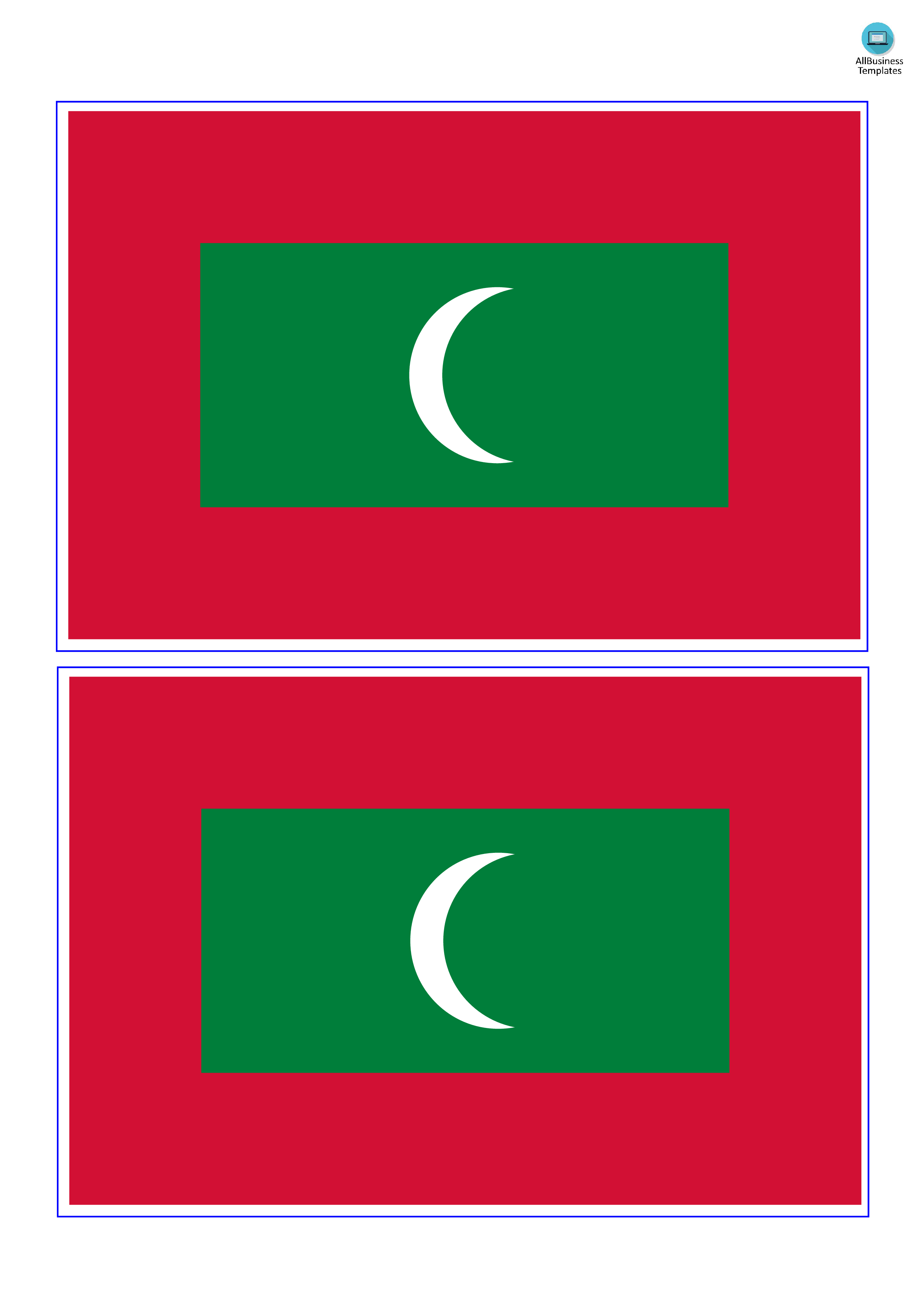 maldives flag template