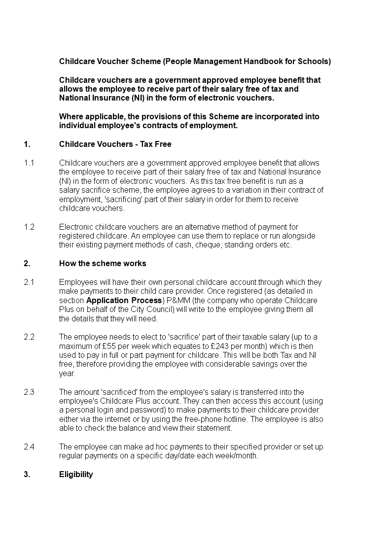 Childcare Refund Voucher Templates At Allbusinesstemplates