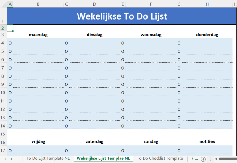 to do lijst excel sjabloon voorbeeld afbeelding 