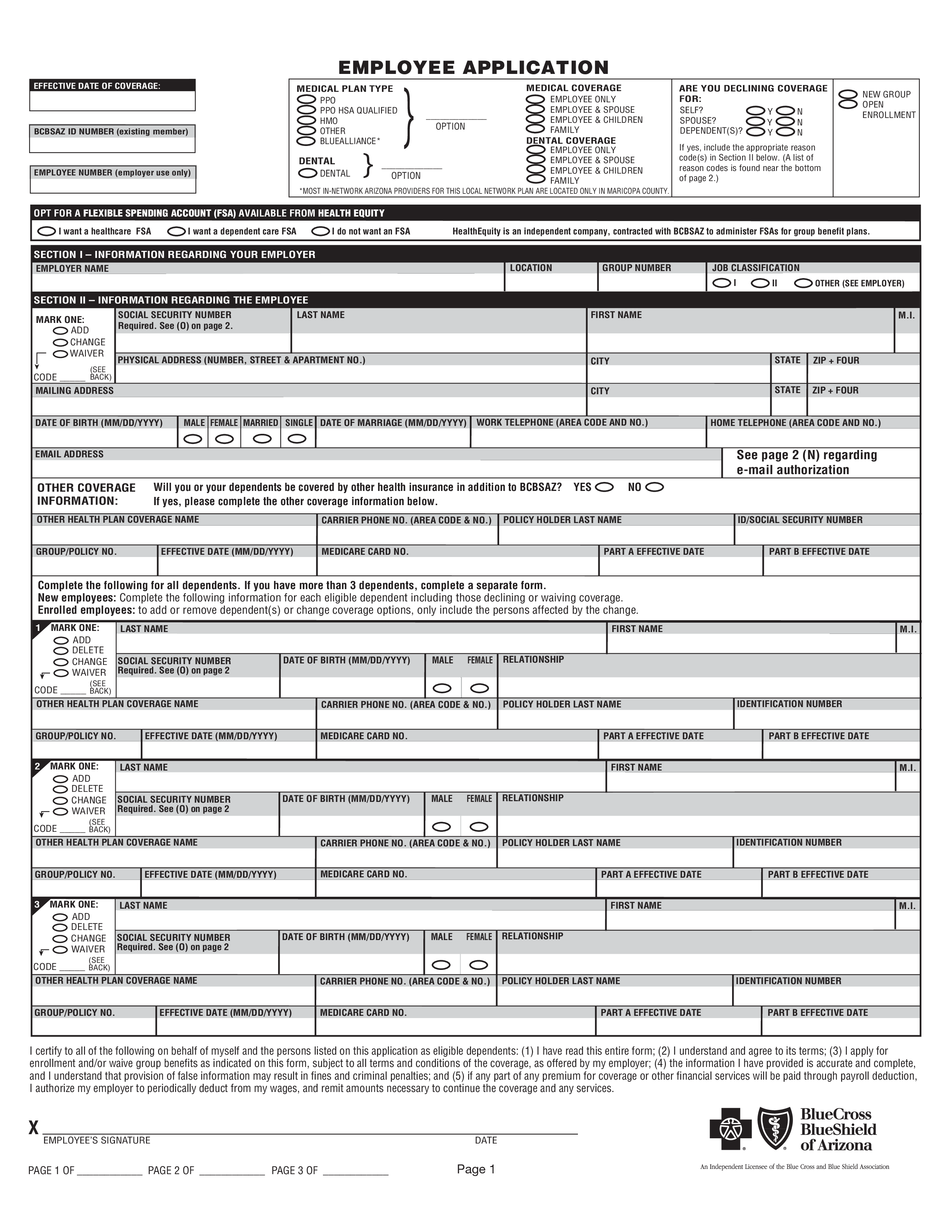 blank employee application sample modèles