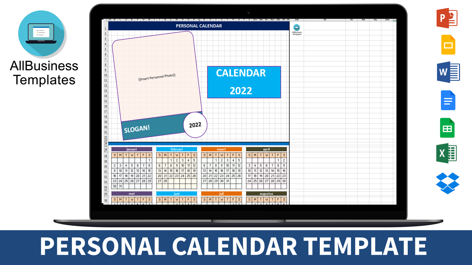 persoonlijke kalender modèles