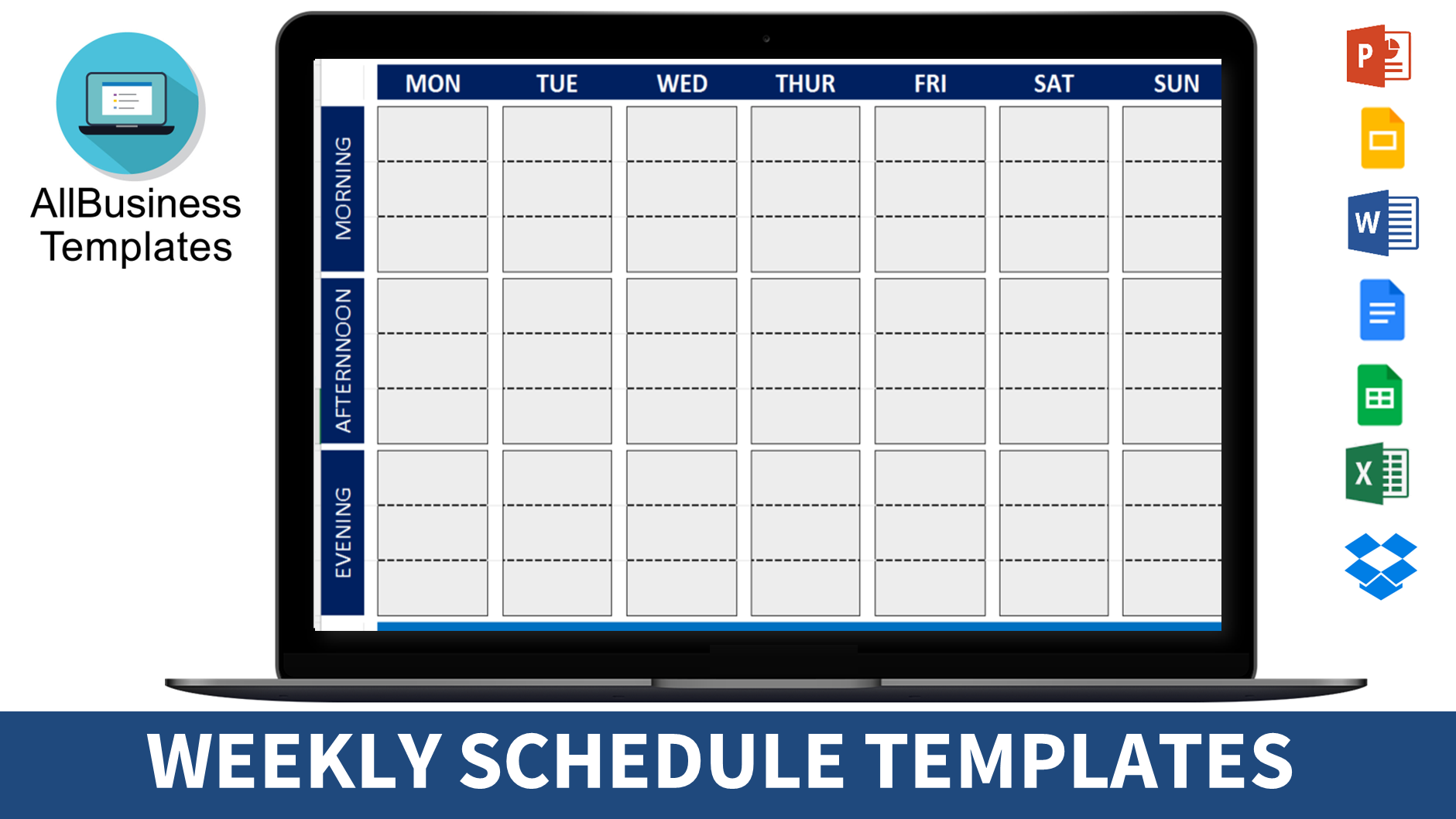 weekly schedule excel Hauptschablonenbild