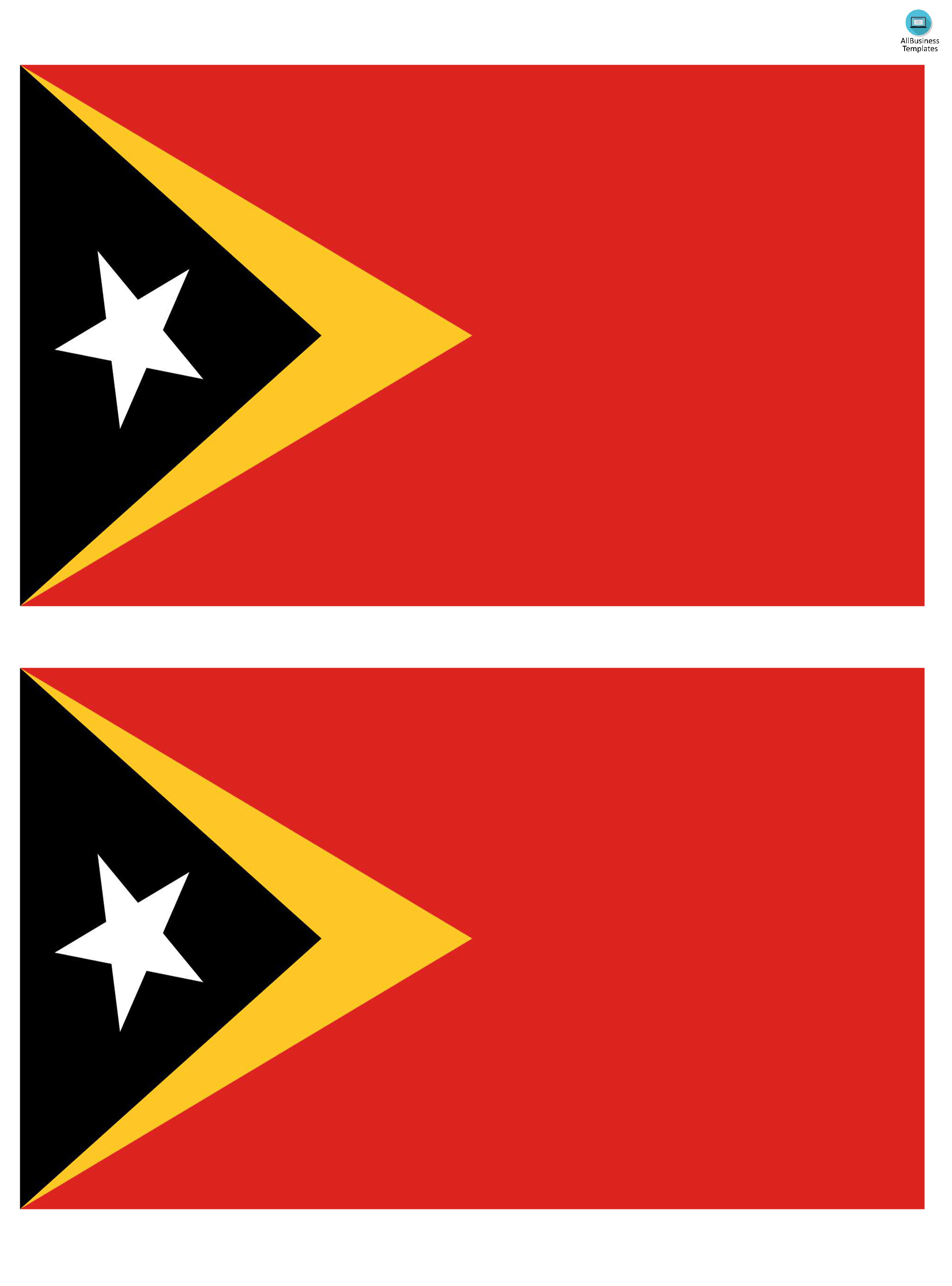 east timor printable flag modèles