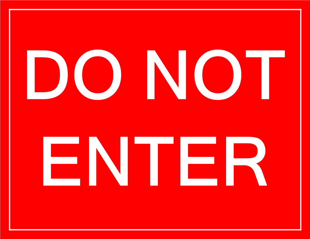 Gratis Do Not Enter Sjabloon