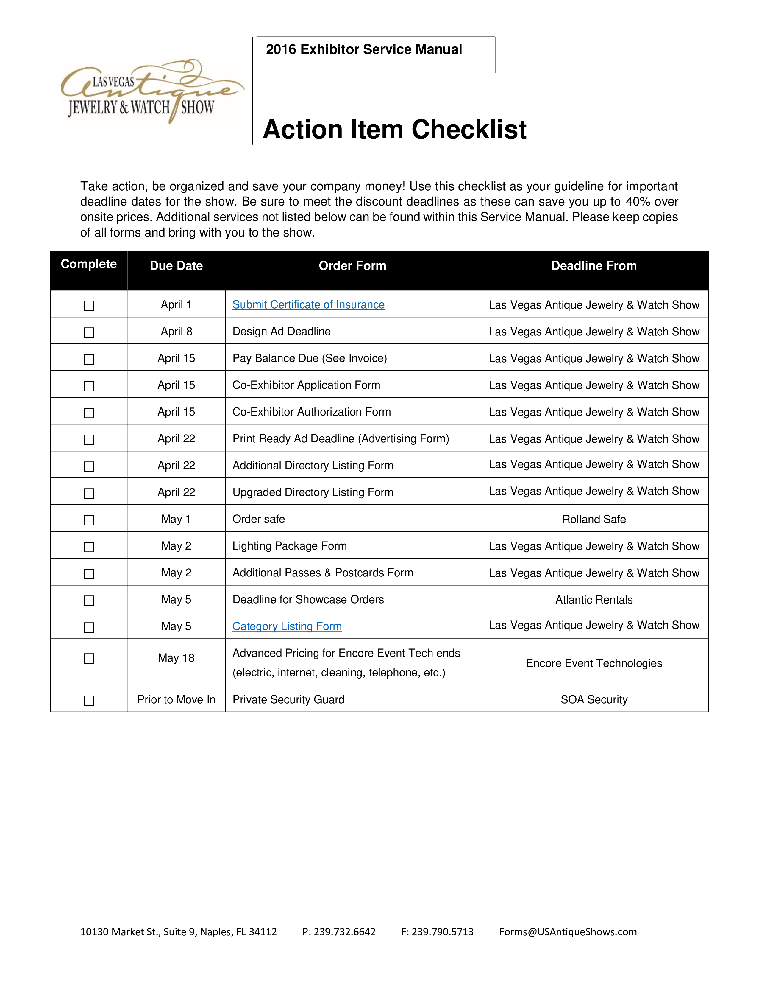 Action Item Checklist main image