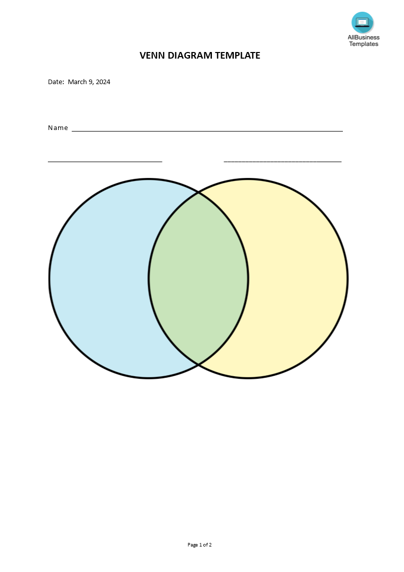 venn diagram template templates at allbusinesstemplates com