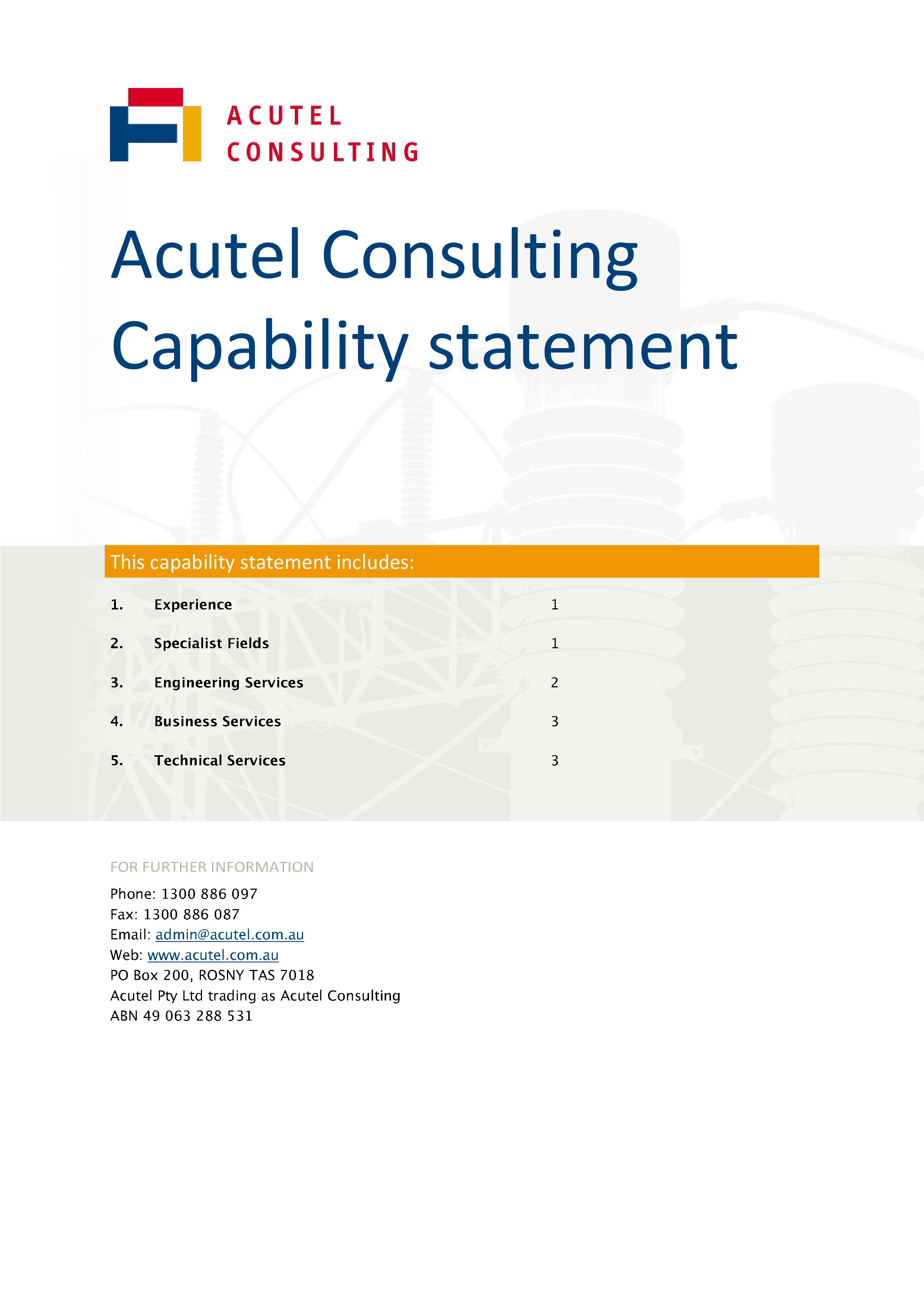 consulting capability statement template