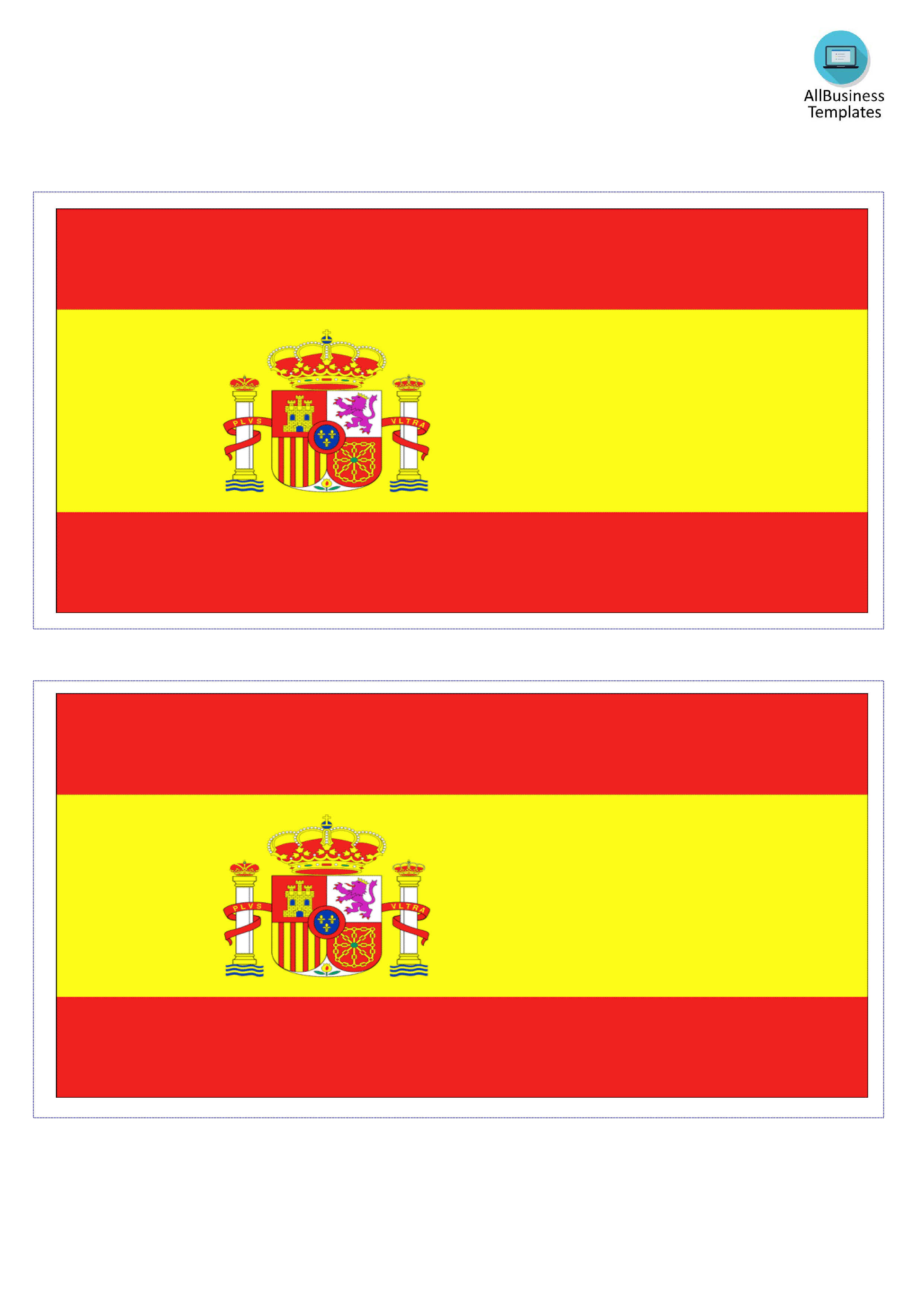 Spain Flag Templates At Allbusinesstemplates Com