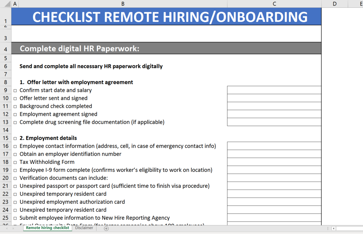 Remote onboarding template 模板