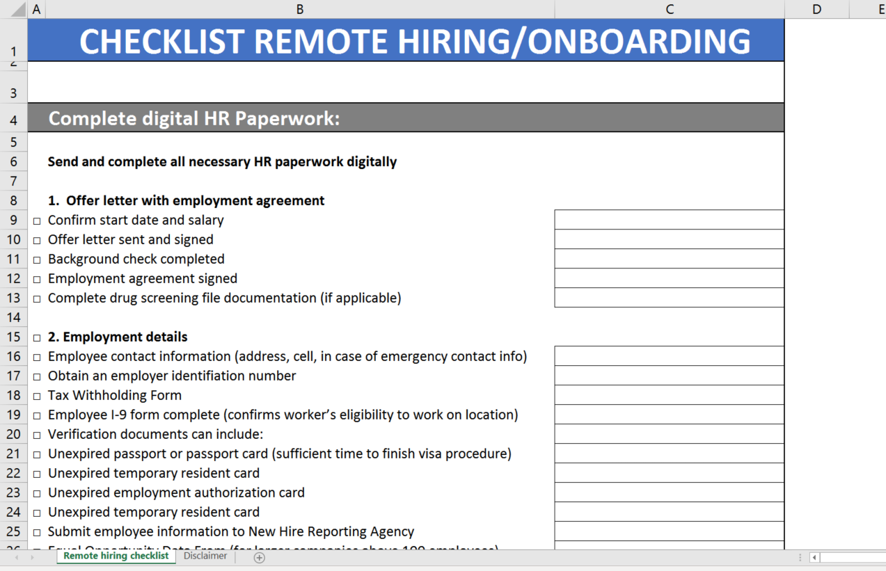 remote onboarding template modèles