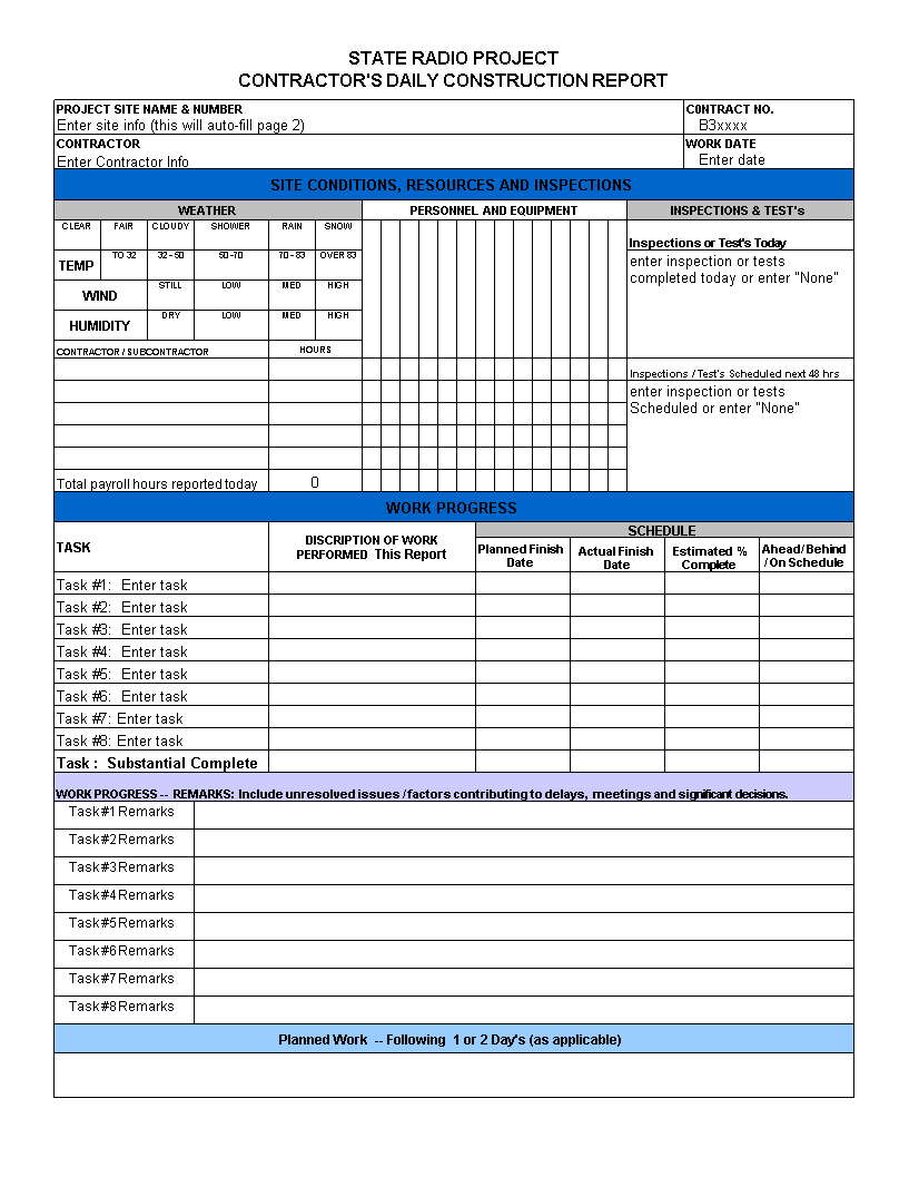 Excel Daily Project Management main image