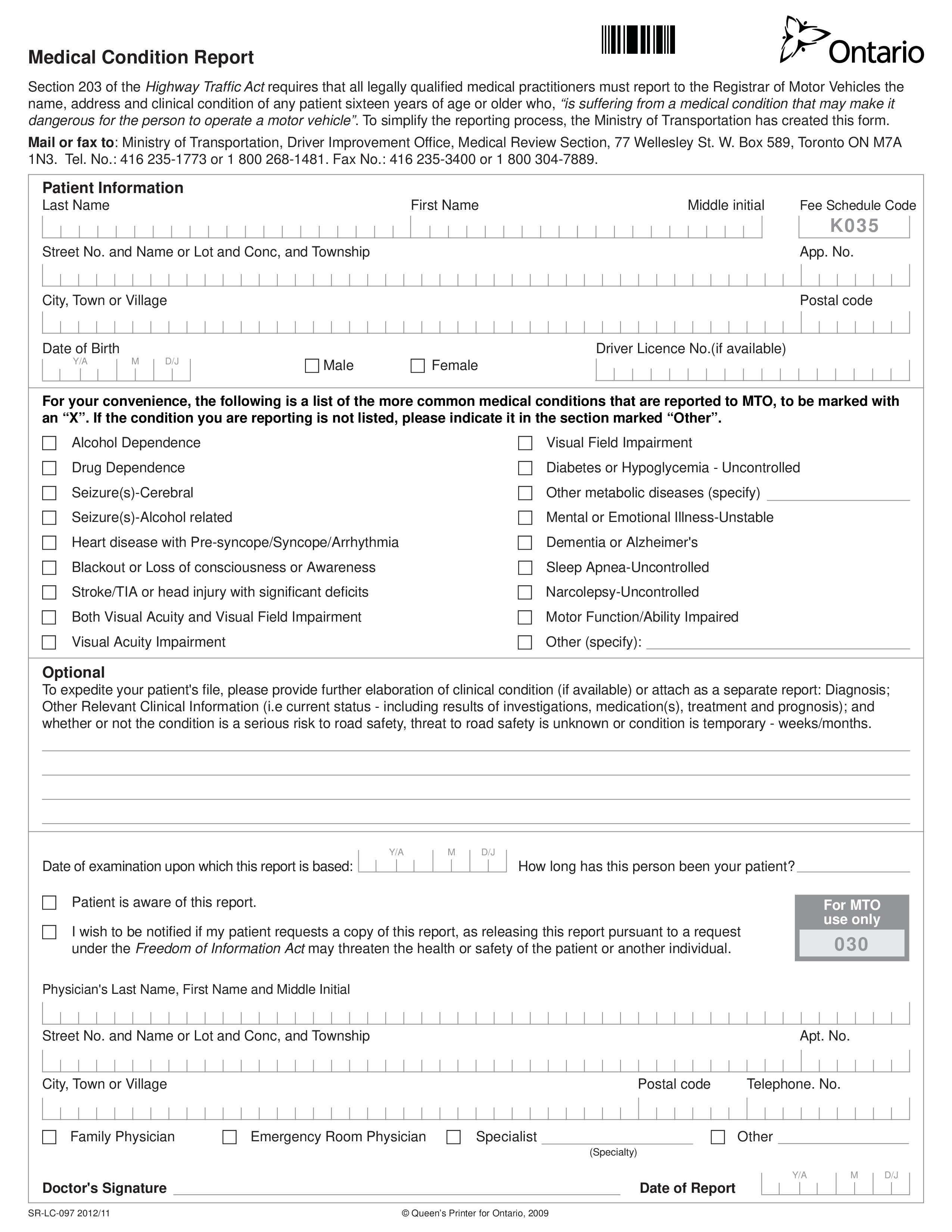 medical condition report voorbeeld afbeelding 