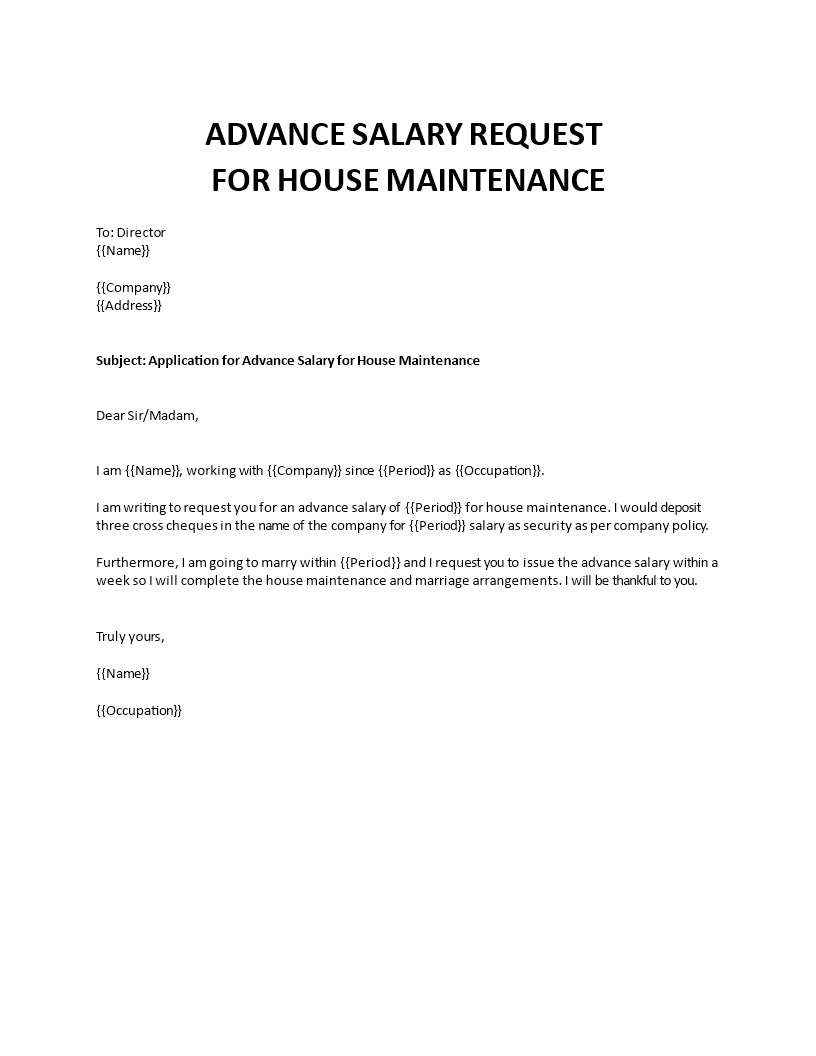 Salary Advance Request Letter Sample Templates At Hot Sex Picture