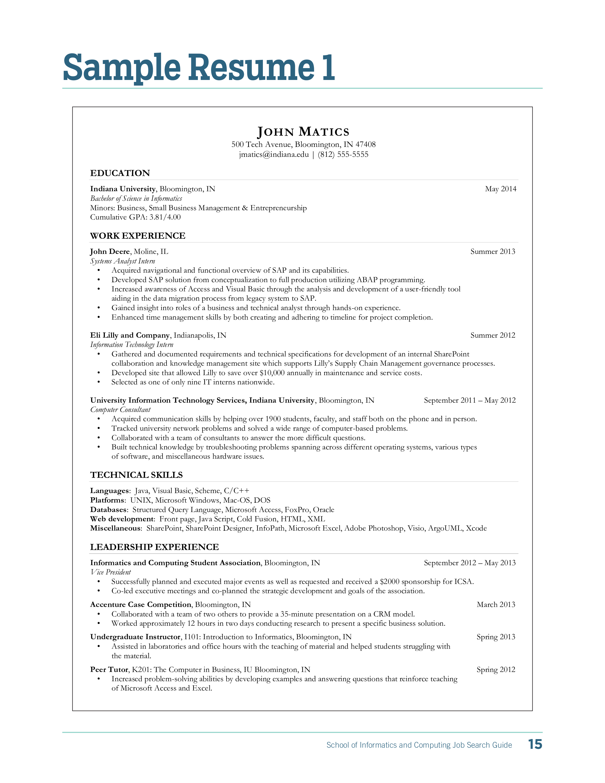 graduate job template